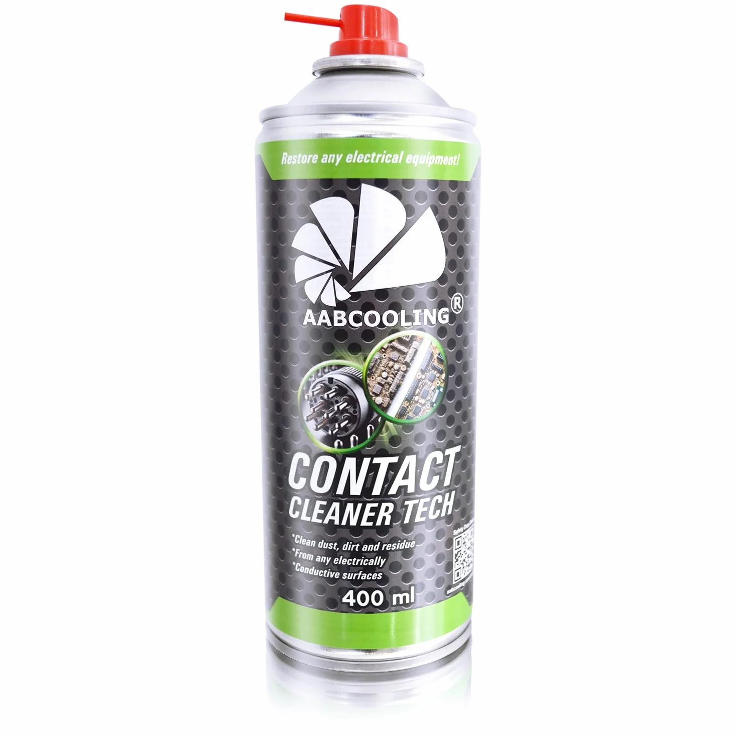 AABCOOLING Contact Cleaner TECH 400ml–Spray czyszczący do narzędzi, elektroniki Przełączników złącz, przycisków – usuwa smar, olej, brud i utlenienia – idealny do zestawów czyszczących i konserwacji