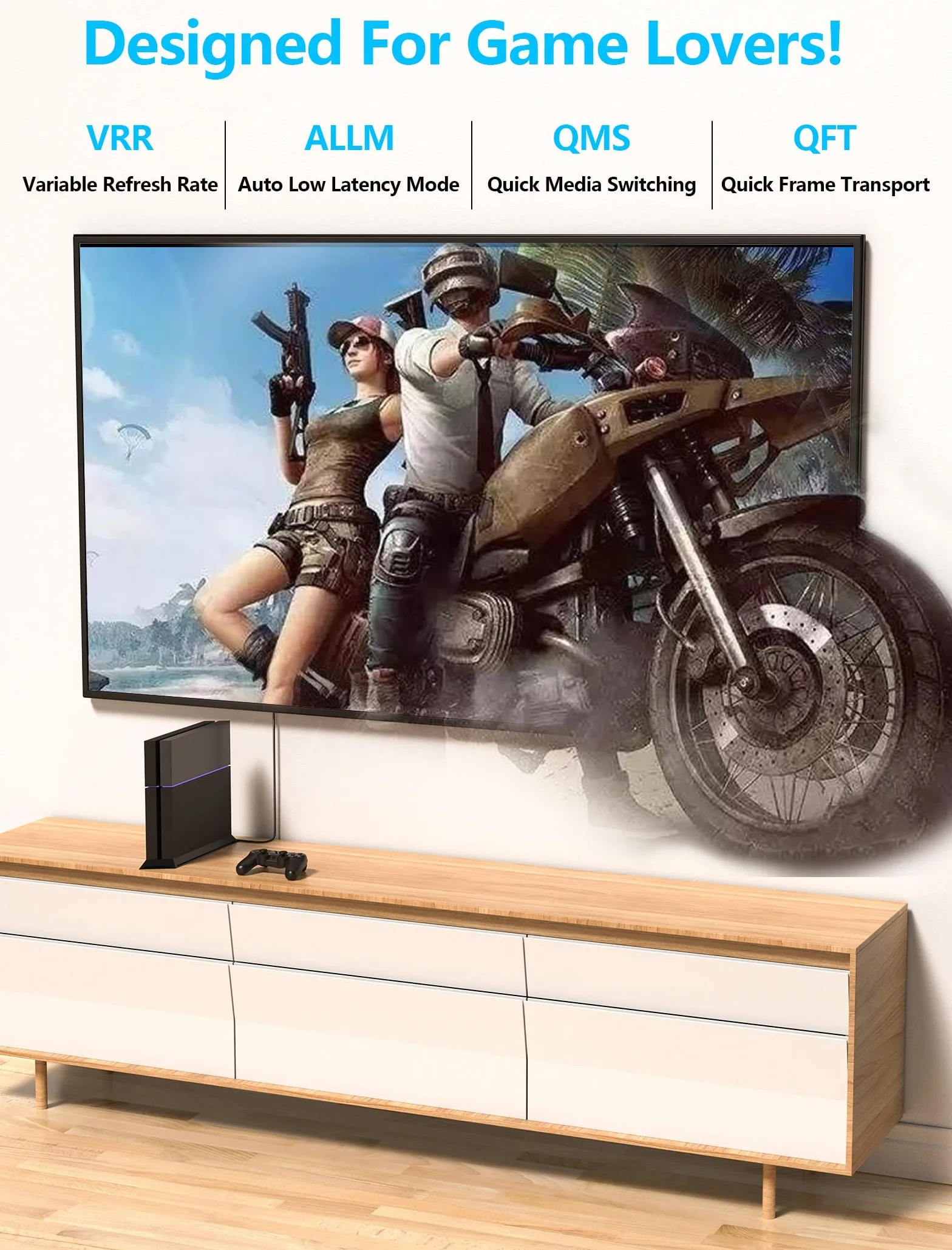 ZESKRIS Kabel 8K HDMI 2.1, 1 m, certyfikowany kabel 48 Gb/s, Ultra High Speed, obsługa 4K120Hz, 8K60Hz, eARC, HDR 10, HDCP 2.2 2.3, kompatybilny z laptopami, telewizorami, monitorem, PS5