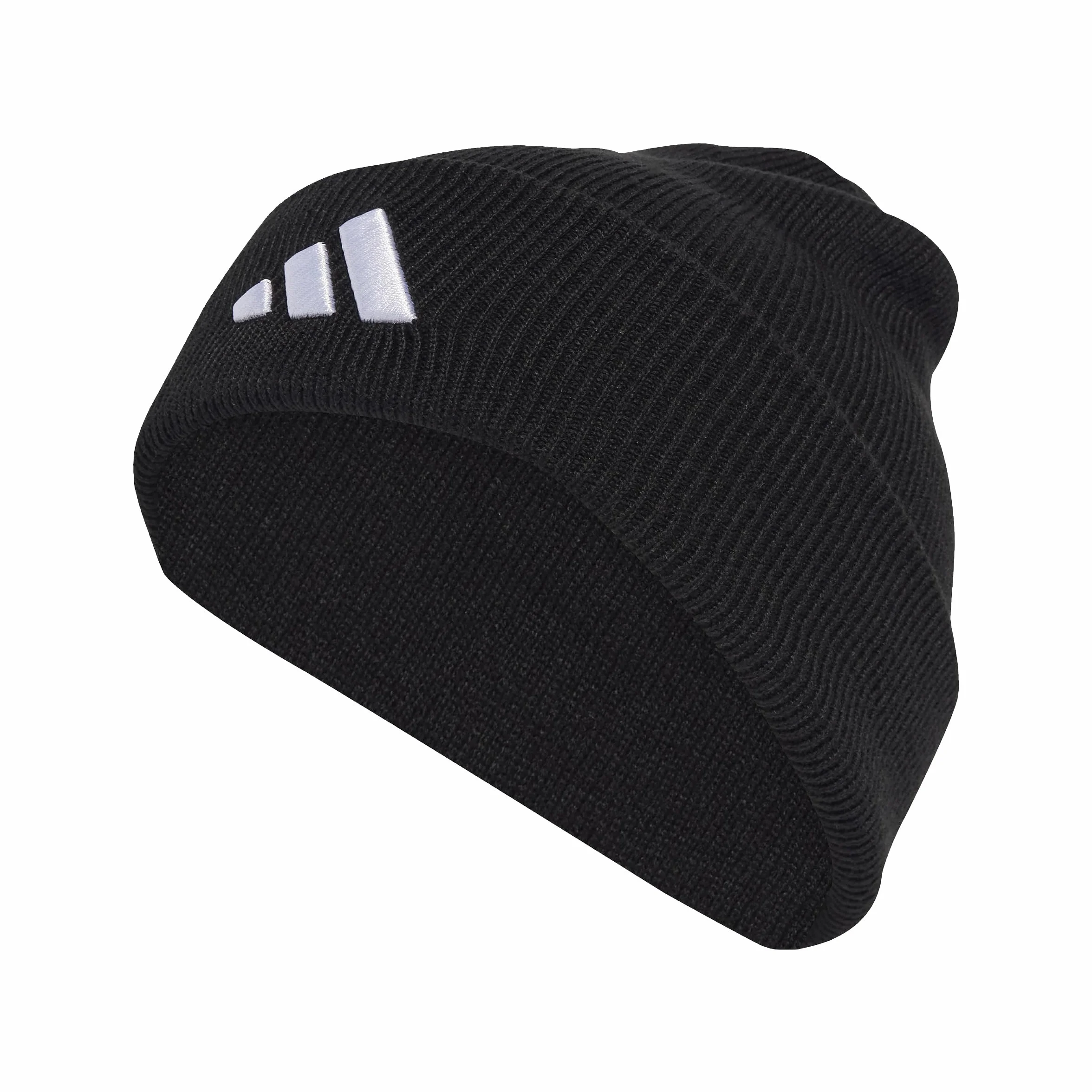 adidas Uniseks New Logo Beanie Cuff Hat, Black/White, XXS-XS