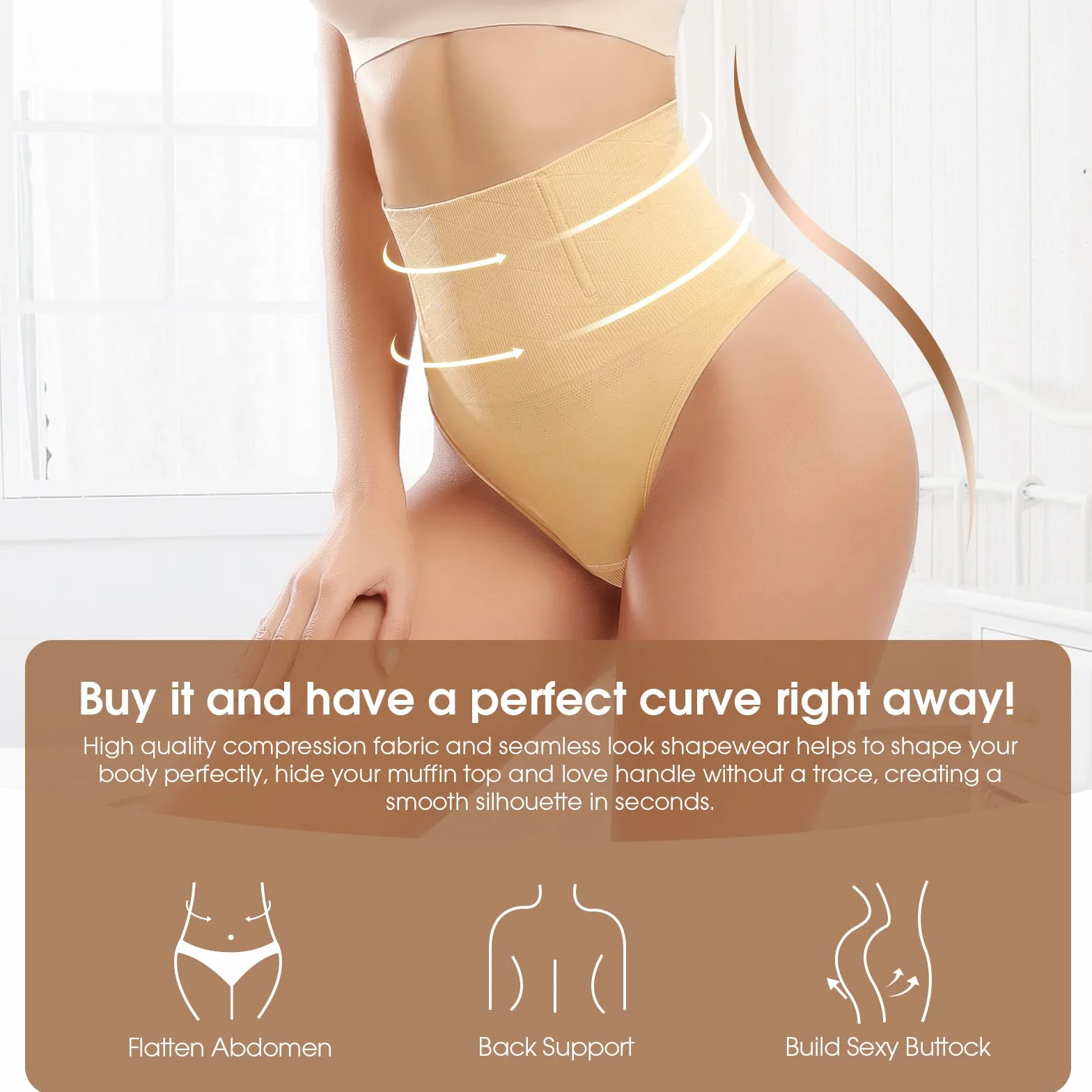 Tuopuda Stringi Szuflada Reduktory Majtki Wysokiej Talii Bezszwowe Formowanie Majtki Body Shaper Stringi Shapewear