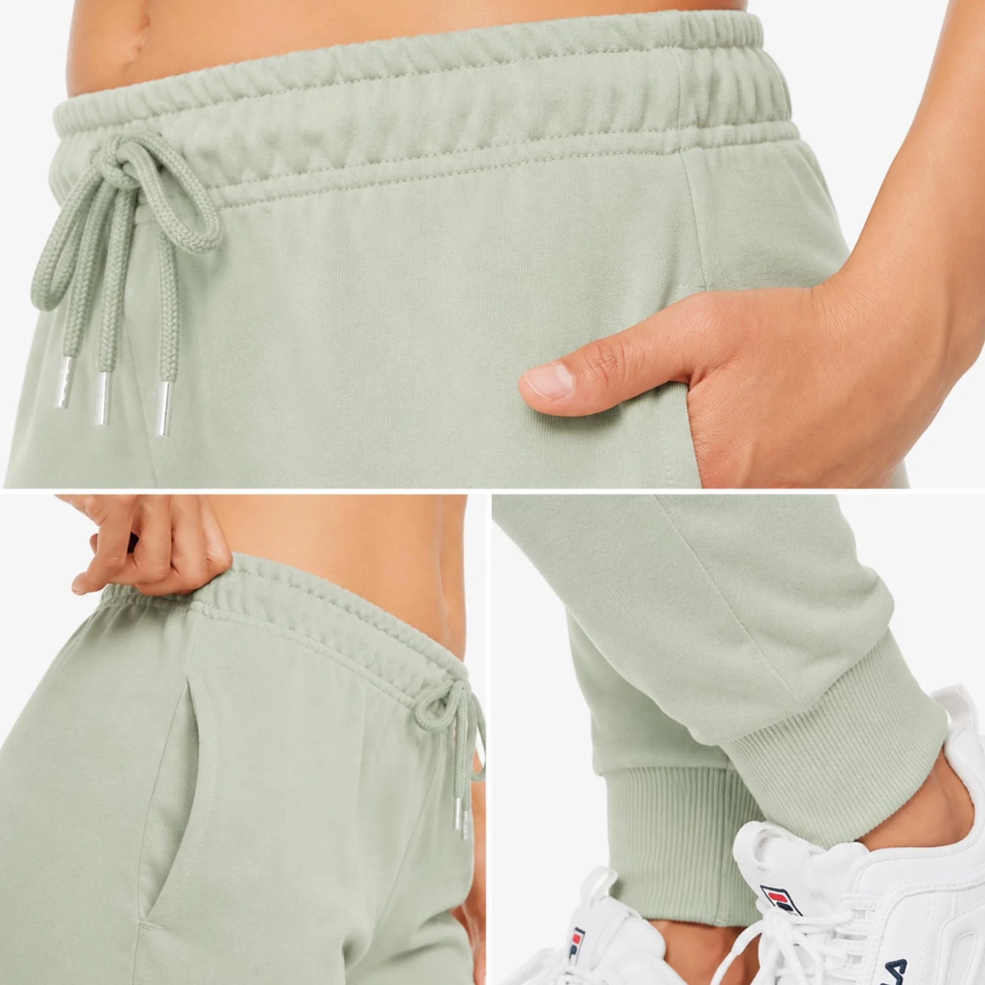 ROSS CAMP Damskie spodnie do biegania bawełniane slim fit