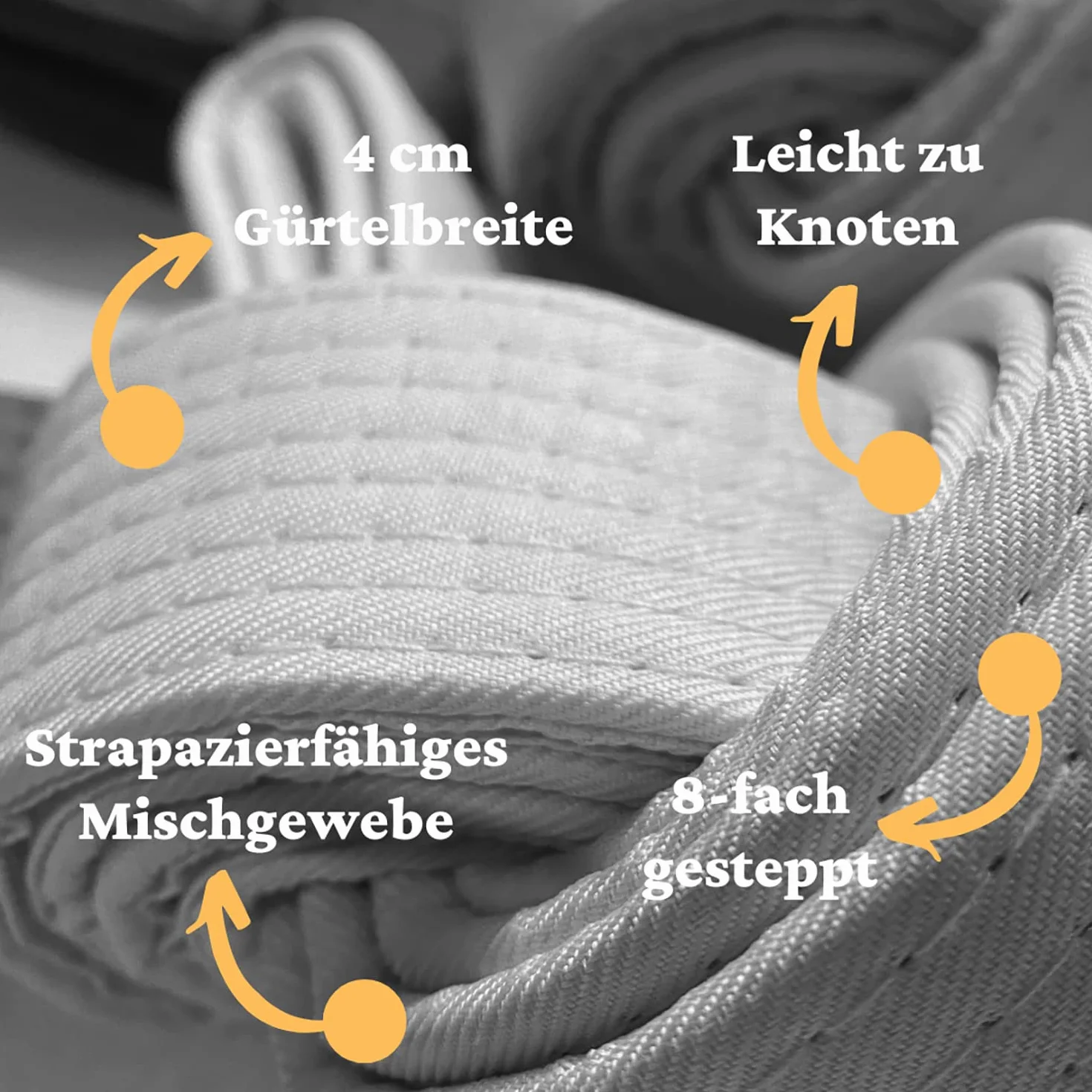 Pasek do sportów walki brązowy 330 cm 4 cm karate judo taekwondo
