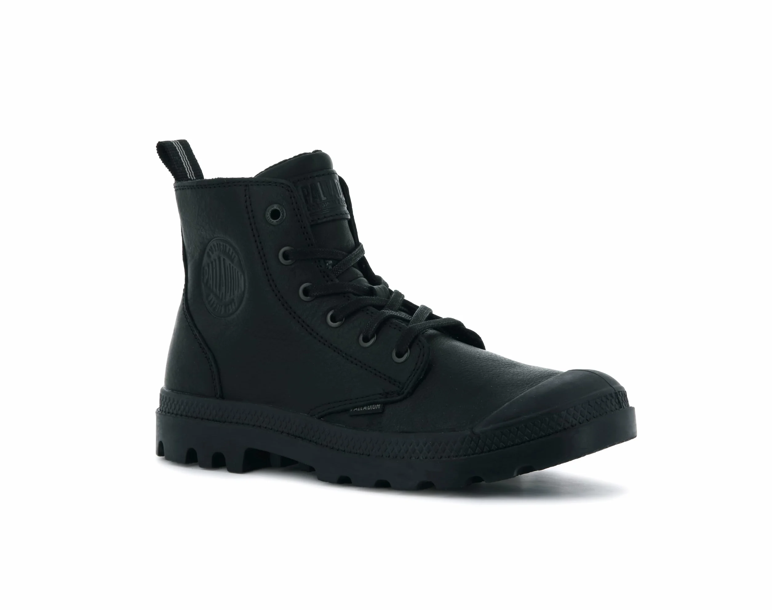 Palladium Pampa skórzane botki z zamkiem błyskawicznym