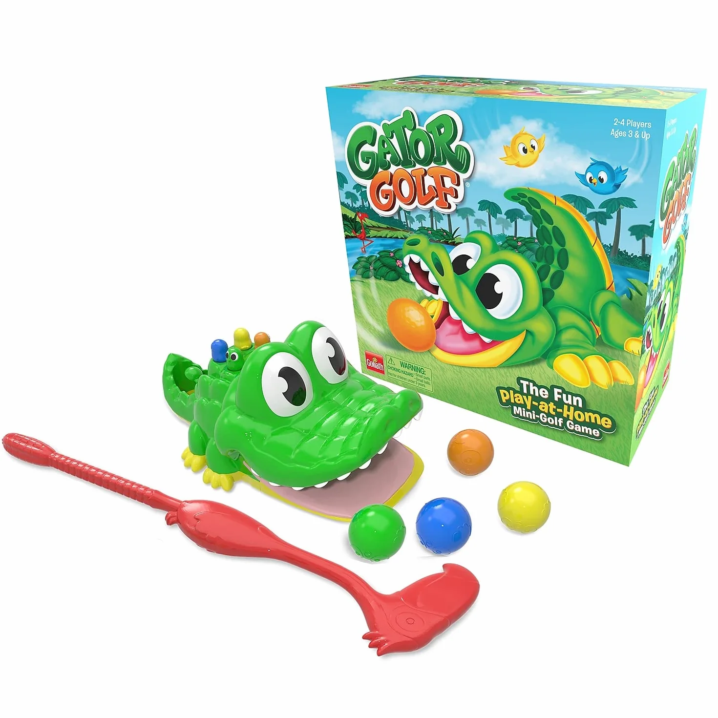 Goliath Games Gator, Play-at-Home Mini Golf, gra dla dzieci w wieku 4 lat od 27 x 27 x 12,5 cm