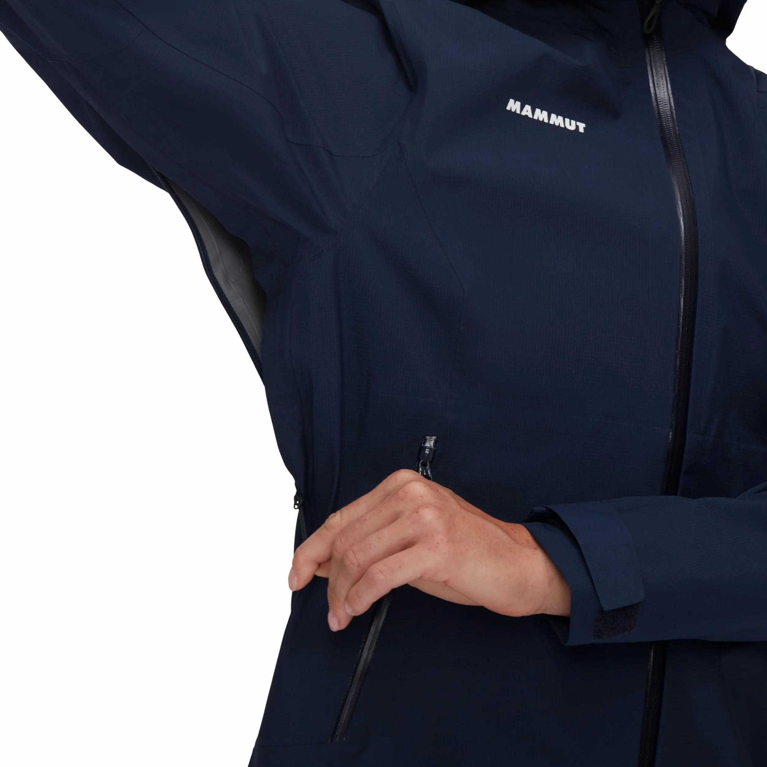 Mammut Alto Light HS Hooded Jacket Women – Lekka Kurtka Hardshell Damska z Kapturem | Trekkingowa, Wodoodporna i Oddychająca | Rozmiar M, Marine