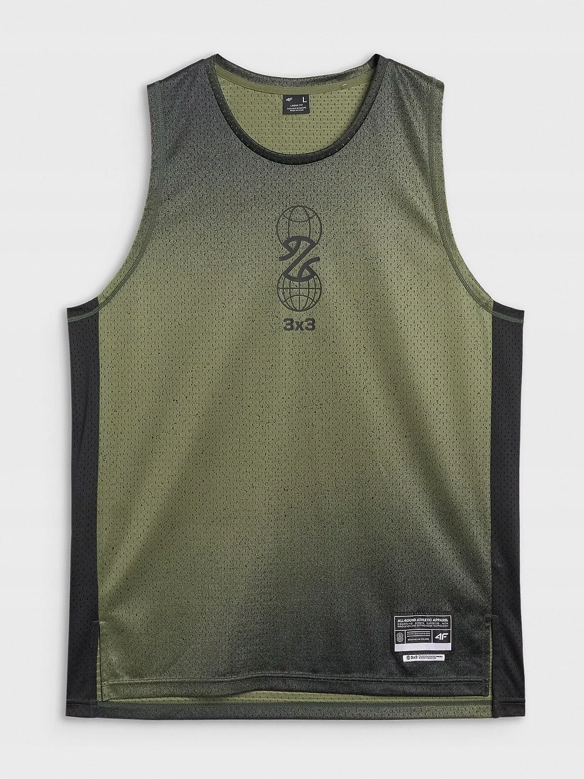 4F Tank top do koszykówki oversize szybkoschnący męski