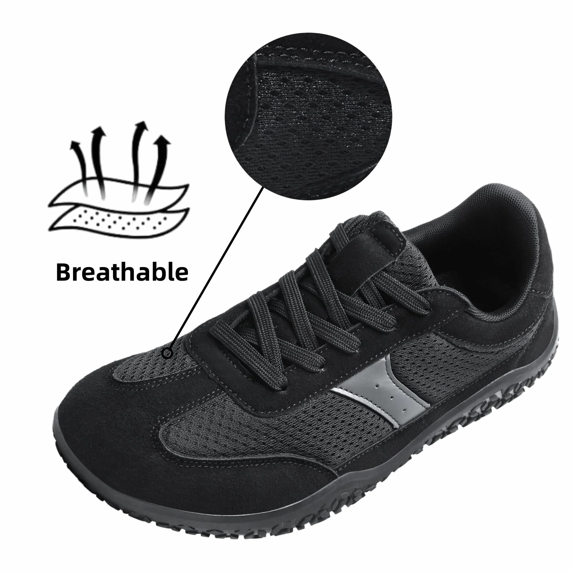 Meik Mangni Unisex buty do chodzenia boso, dla kobiet i mężczyzn, minimalistyczne buty trekkingowe dla sportowców, szerokie palce, antypoślizgowe i oddychające buty fitness, rozm. 36-46 EU