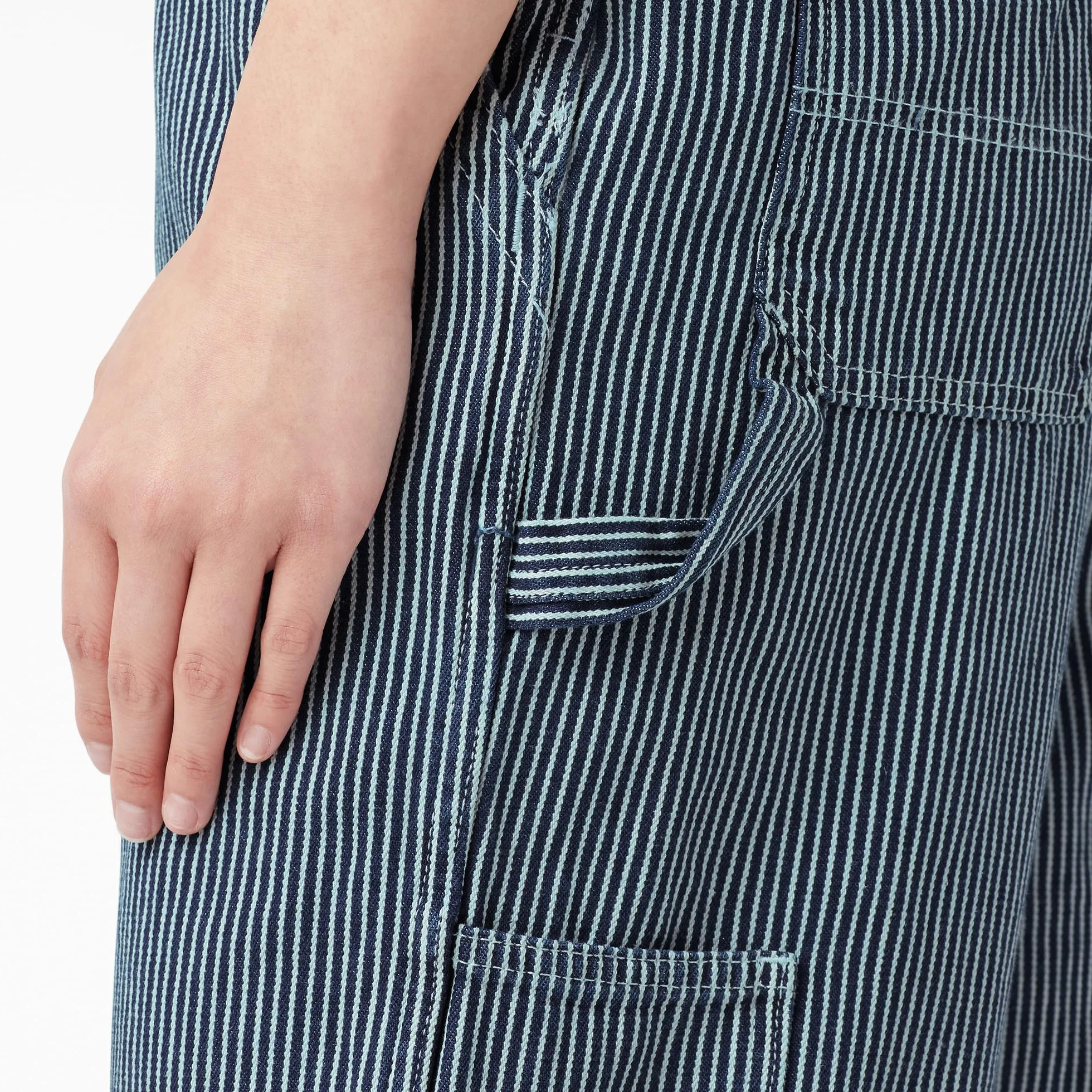 Dickies Damski kombinezon na szelkach dżinsowych, Opłukany pasek hikory, XL