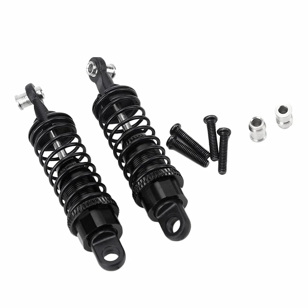 Amortyzator RC, 2-częściowy stop aluminium w skali 1:18, zdalnie sterowany amortyzator gąsienicowy do A959 A969 A979 K929, napęd na wszystkie koła 1/18 RC car (czarny)