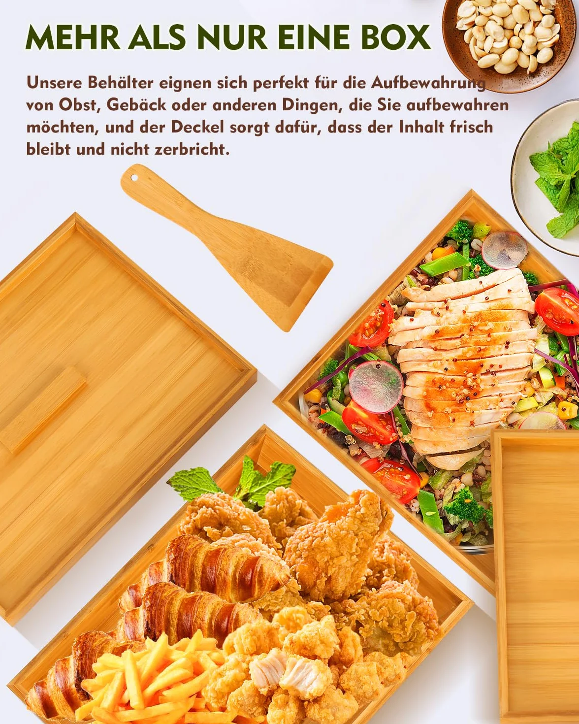 Pudełko na kulki do pizzy z pokrywką z bambusa, pudełko do przechowywania z pokrywką – pudełko do fermentacji ciasta na pizzę – akcesoria do pizzy