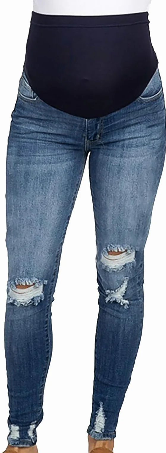 Dżinsy ciążowe skinny dla kobiet w ciąży, długie spodnie ciążowe, dżinsy, dżinsy, spodnie ciążowe, spodnie dżinsowe, legginsy ciążowe