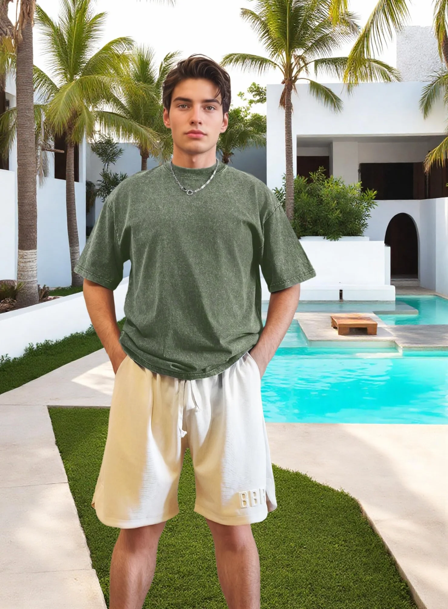 Oversized T-shirt Męski Damski 2-pak, T-shirt Bawełniany Lato Krótki Rękaw Okrągły Dekolt, S-5XL