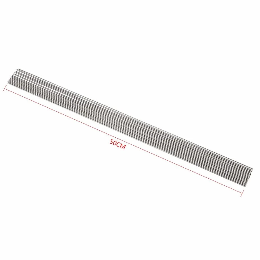 20 sztuk 50 cm sprężyna ze stali nierdzewnej drut stalowy średnica 0,2-3 mm drut ze stali sprężynowej drut twardy drut prosty (2 mm)