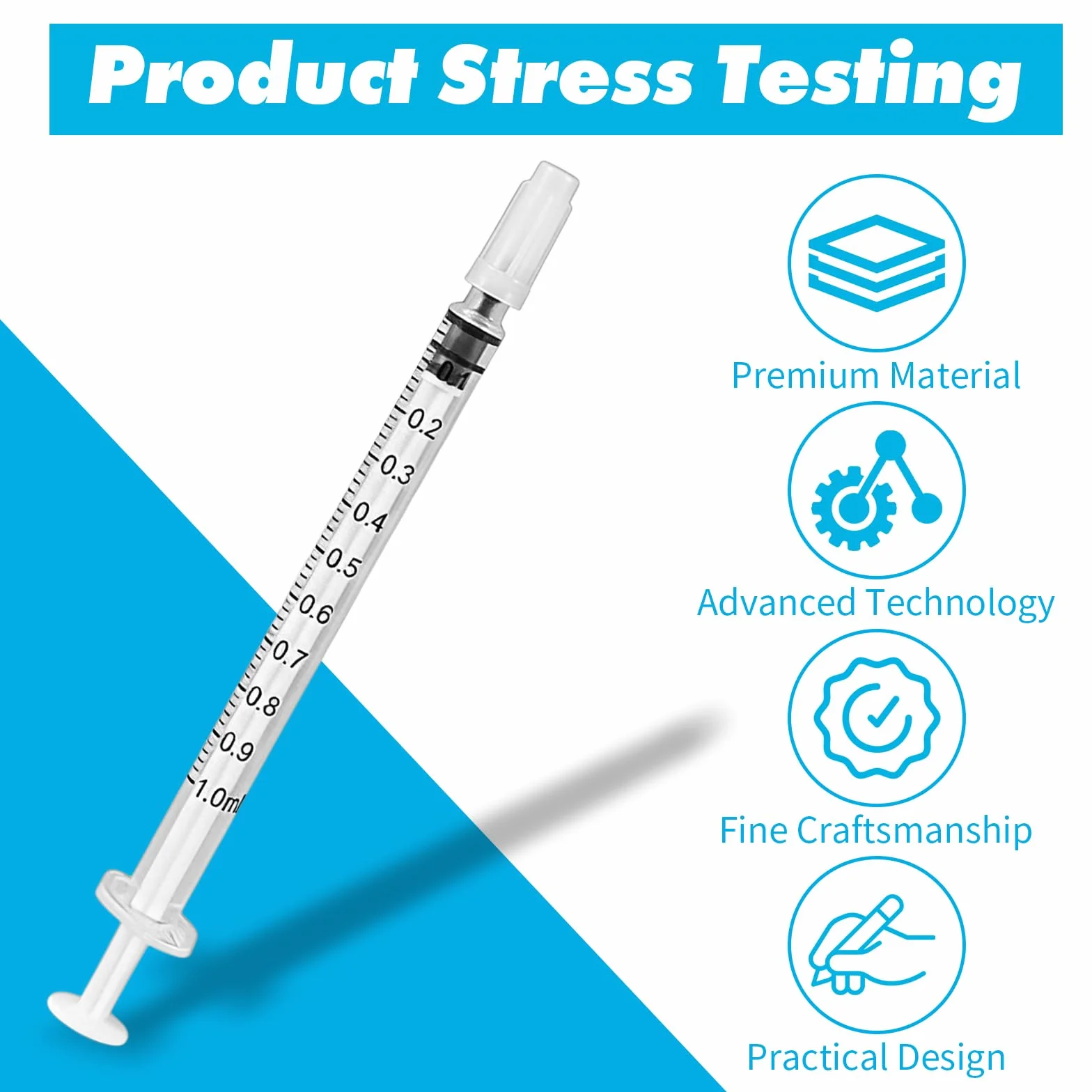 24 Sztuk Strzykawki, 1 Ml Strzykawka z Siarą, Strzykawki z Tworzywa Sztucznego, z Nasadkami, bez Igieł, Laboratoriów Naukowych, Karmienia Zwierząt Domowych, do Napełniania i Pomiaru Płynów