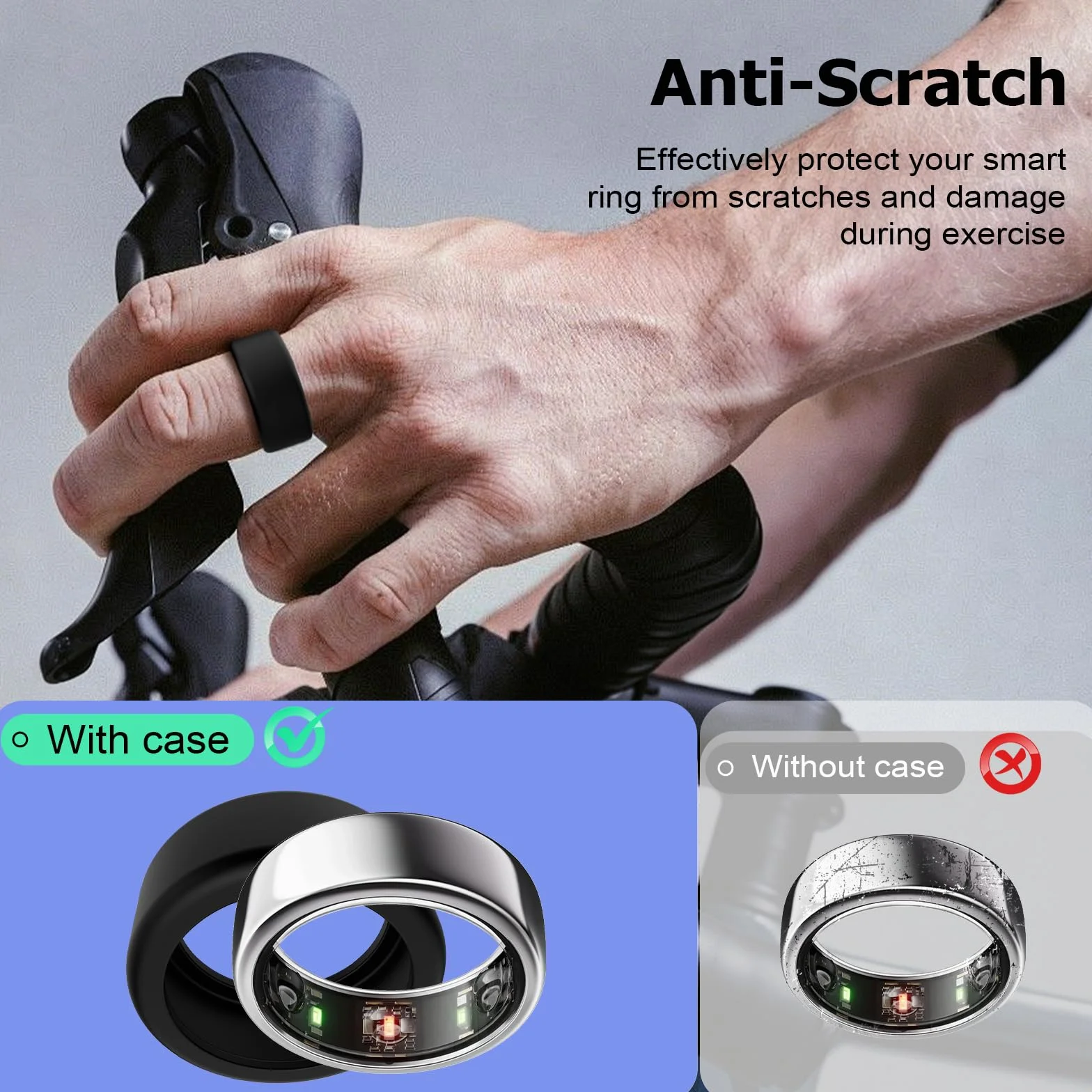 TiMOVO 10Pack Ring Cover Compatible with Ring Gen 4/Gen 3, Anti-scratch elastic silicone case for women men, Size S Colorfu
