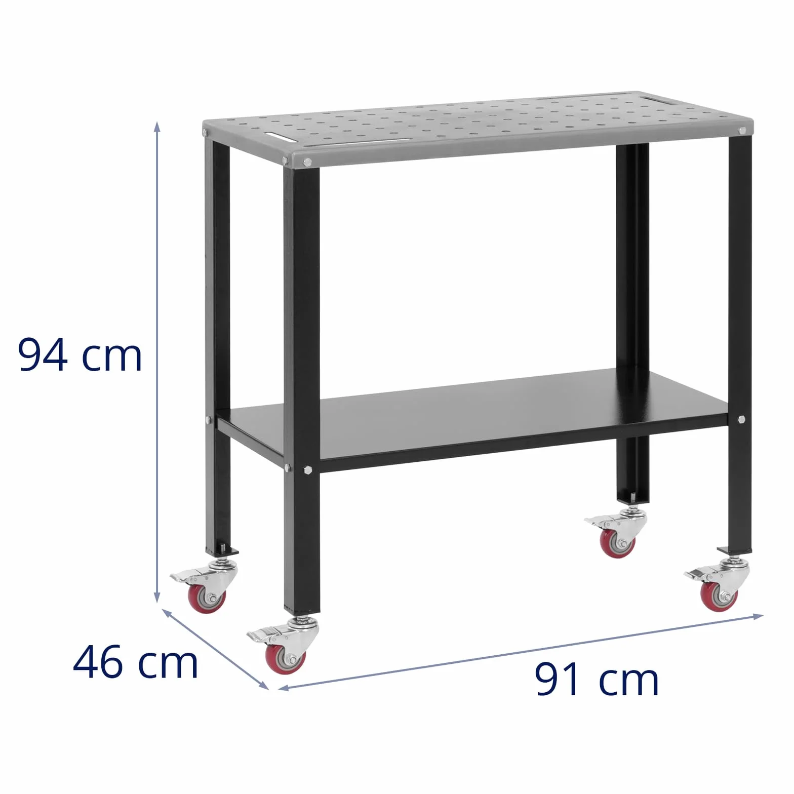 Stamos SWG-TABLE915 stół spawalniczy z kółkami, 544 kg, 91,3 x 46 cm, blacha perforowana
