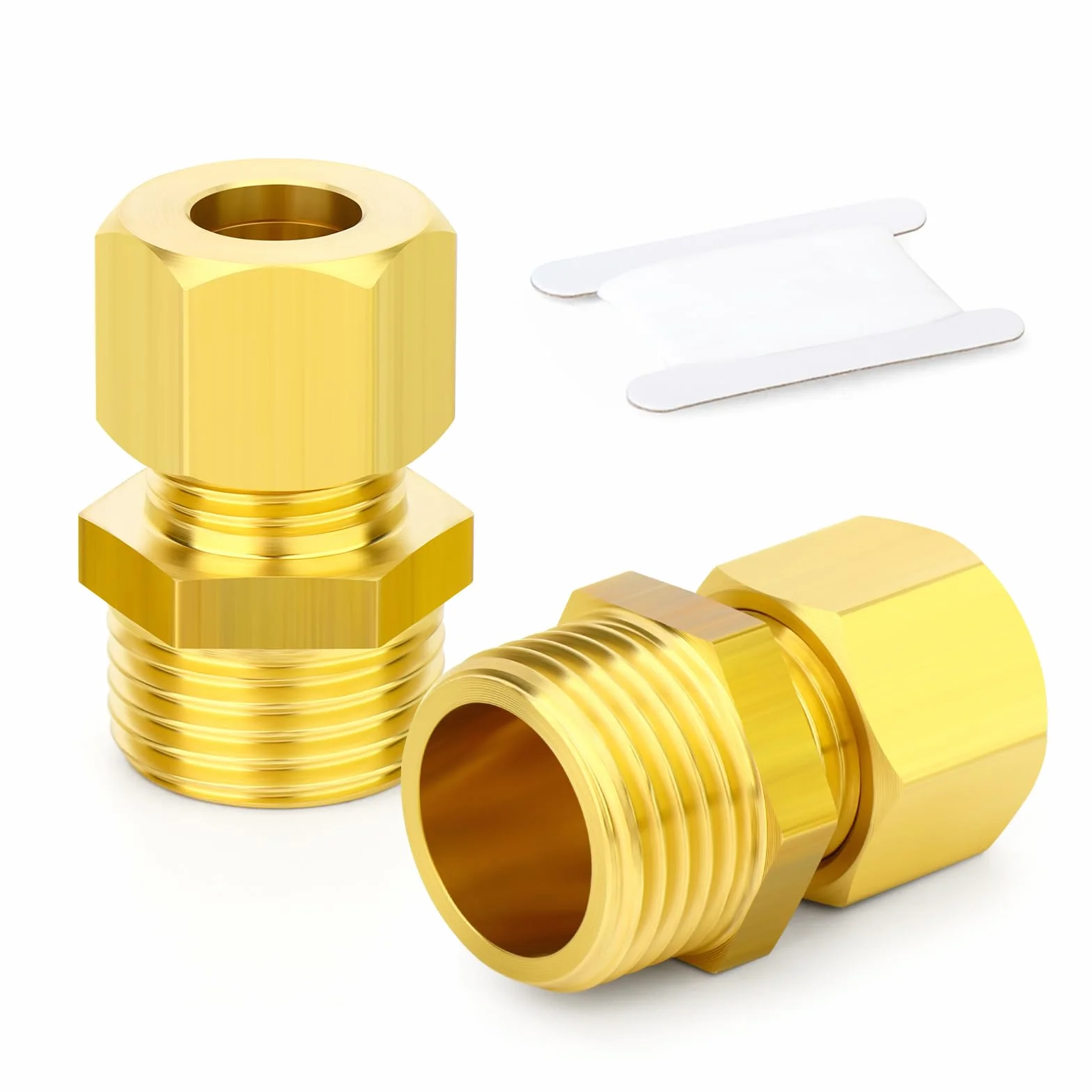 TAILONZ PNEUMATIC 2 szt. mosiężne złącze do rur kompresyjnych, średnica zewnętrzna 6 mm x złącze męskie BSP 3/20.3 cm