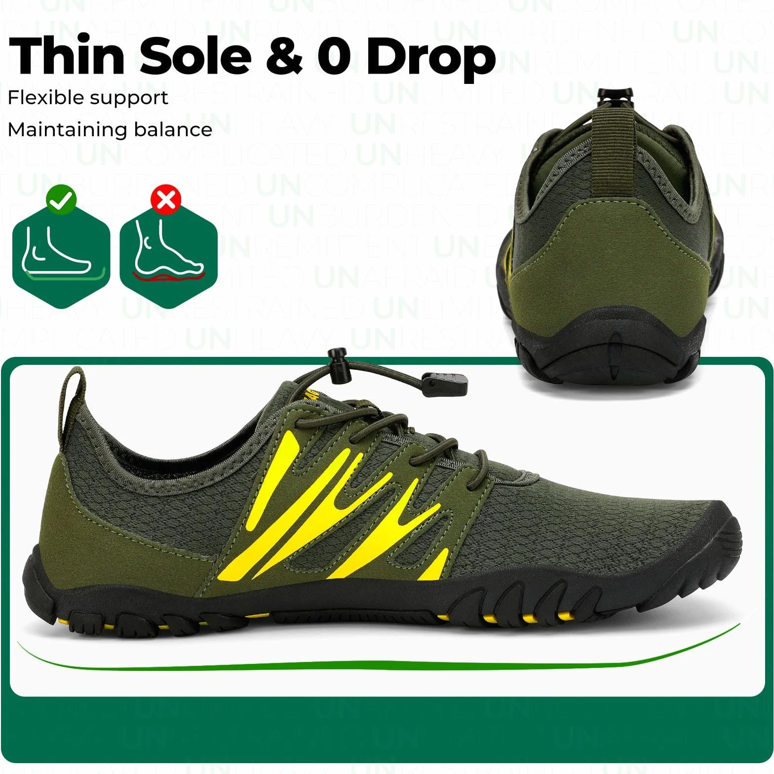 SAGUARO Barefoot buty do rakiety lekkie oddychające szybkoschnące 39-48