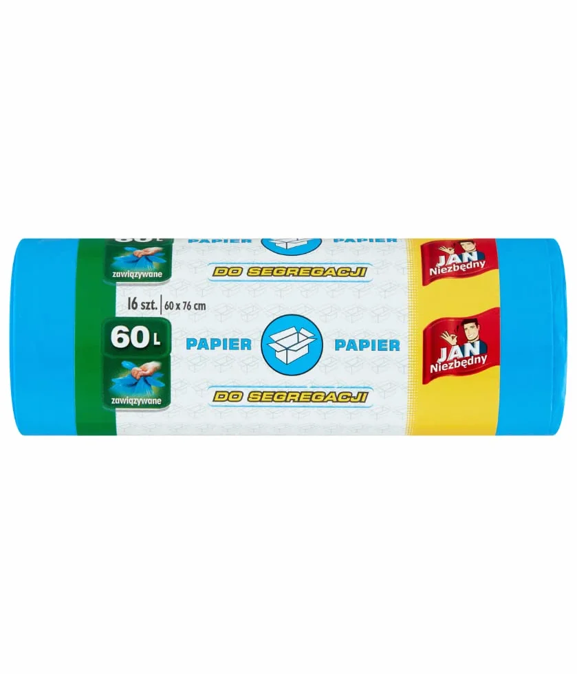 WORKI NA ŚMIECI PAPIER 60L 16 SZT JAN NIEZBĘDNY