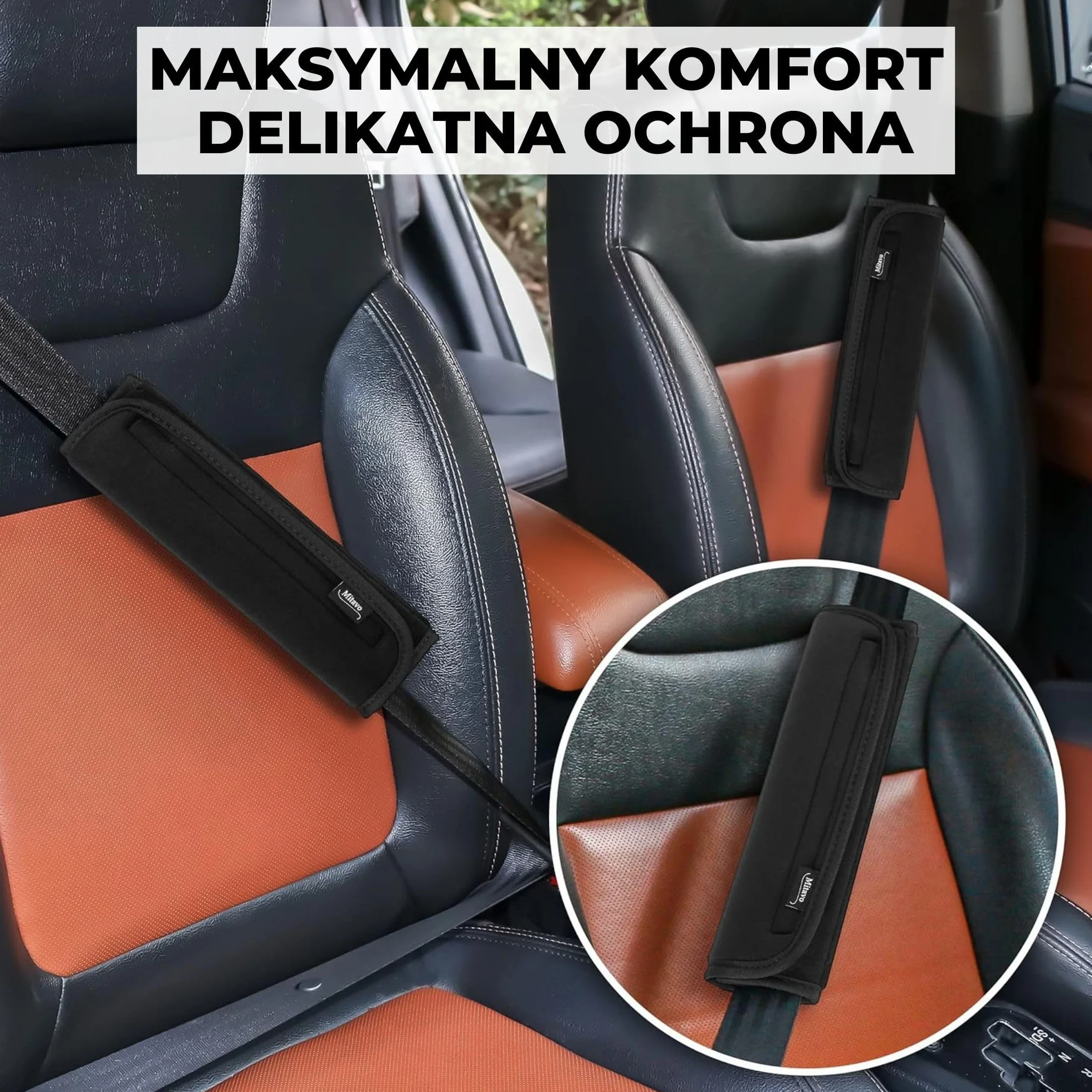 Nakładki na Pasy 2 szt, Ochraniacze pasa Bezpieczeństwa Samochodu dla Dzieci i Dorosłych, Poduszki Ochronne na Pas Harness, Nakładka na Ramię dla Fotelika Dziecięcego, Plecaka, Torby 25x7 cm