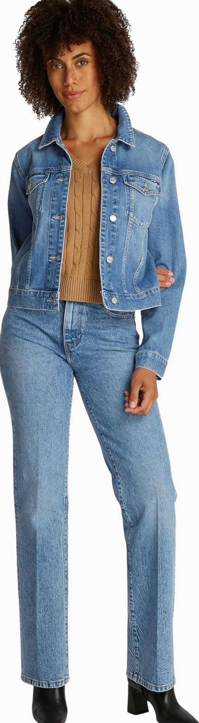 TOMMY HILFIGER DNM SLIM KURTKA UMA WW0WW44373 Kobiety Dnm Slim Jacket Uma Ww0ww44373