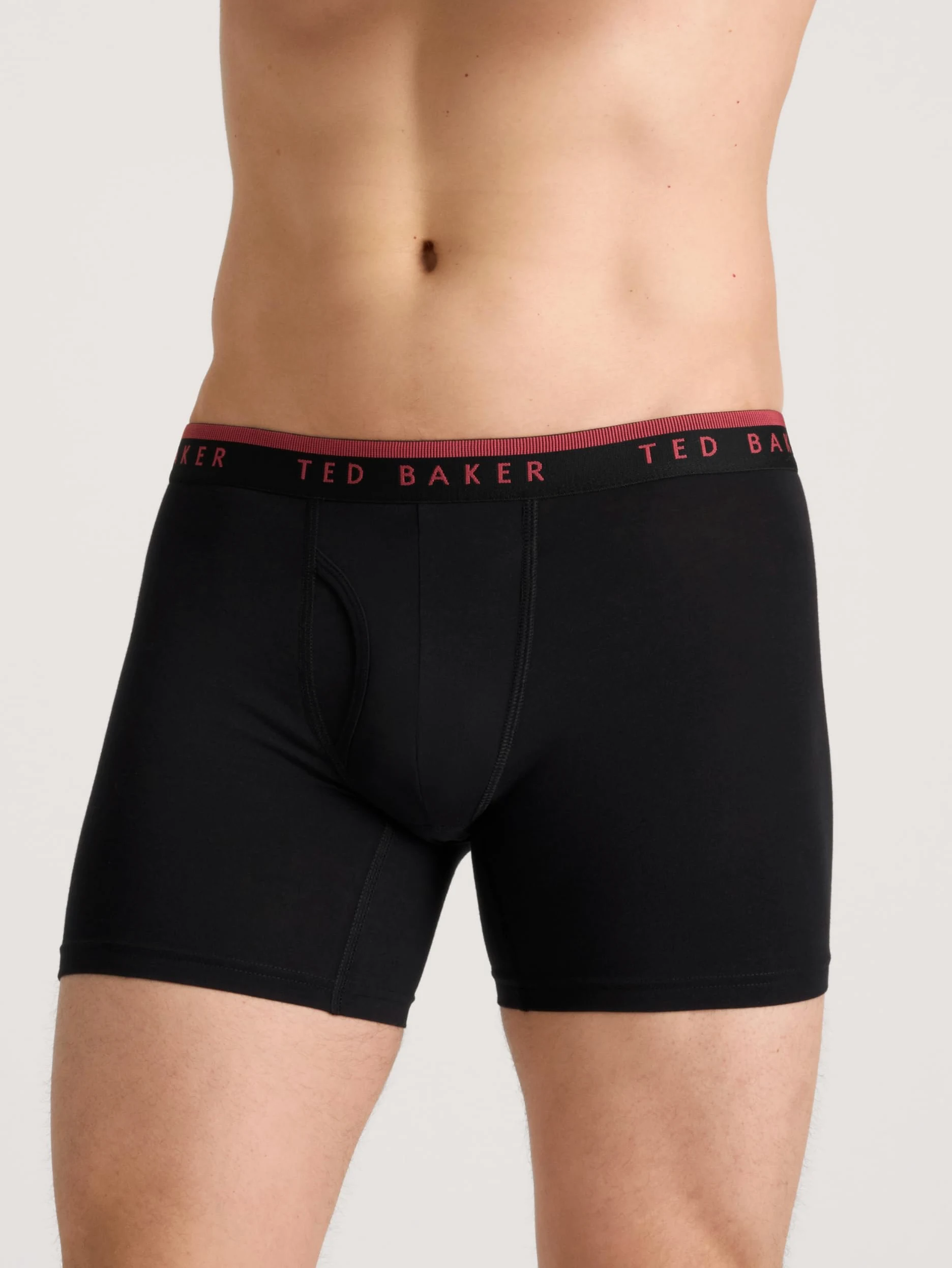 Ted Baker Męskie bokserki ze stretchem, 4 szt., czarne piękno, XL, Czarne piękno, XL