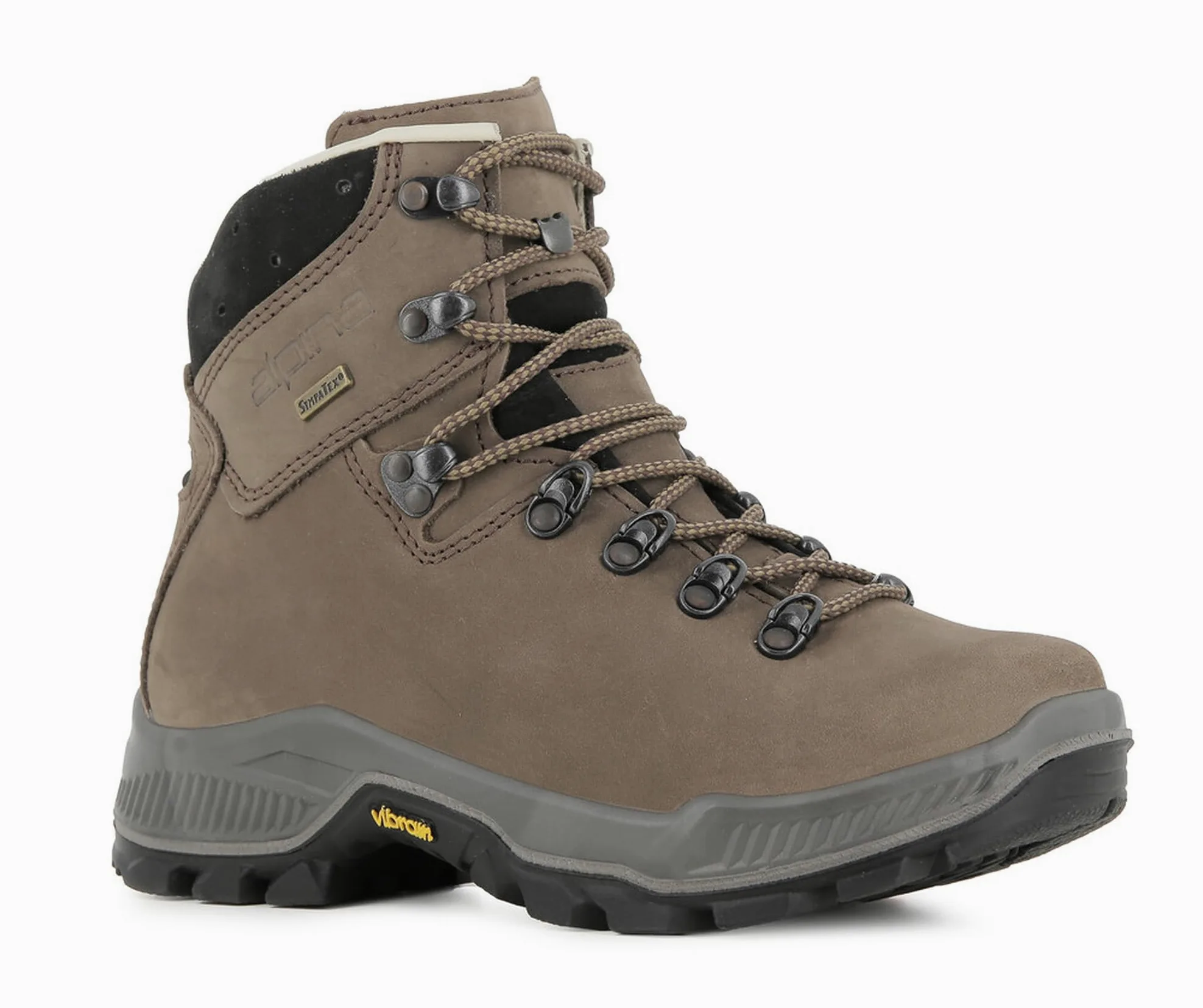 Alpina Tibet Wysokie Buty Trekkingowe Damskie Skórzane | Wodoodporne Buty Trekkingowe z Podeszwą Vibram i Membraną Sympatex