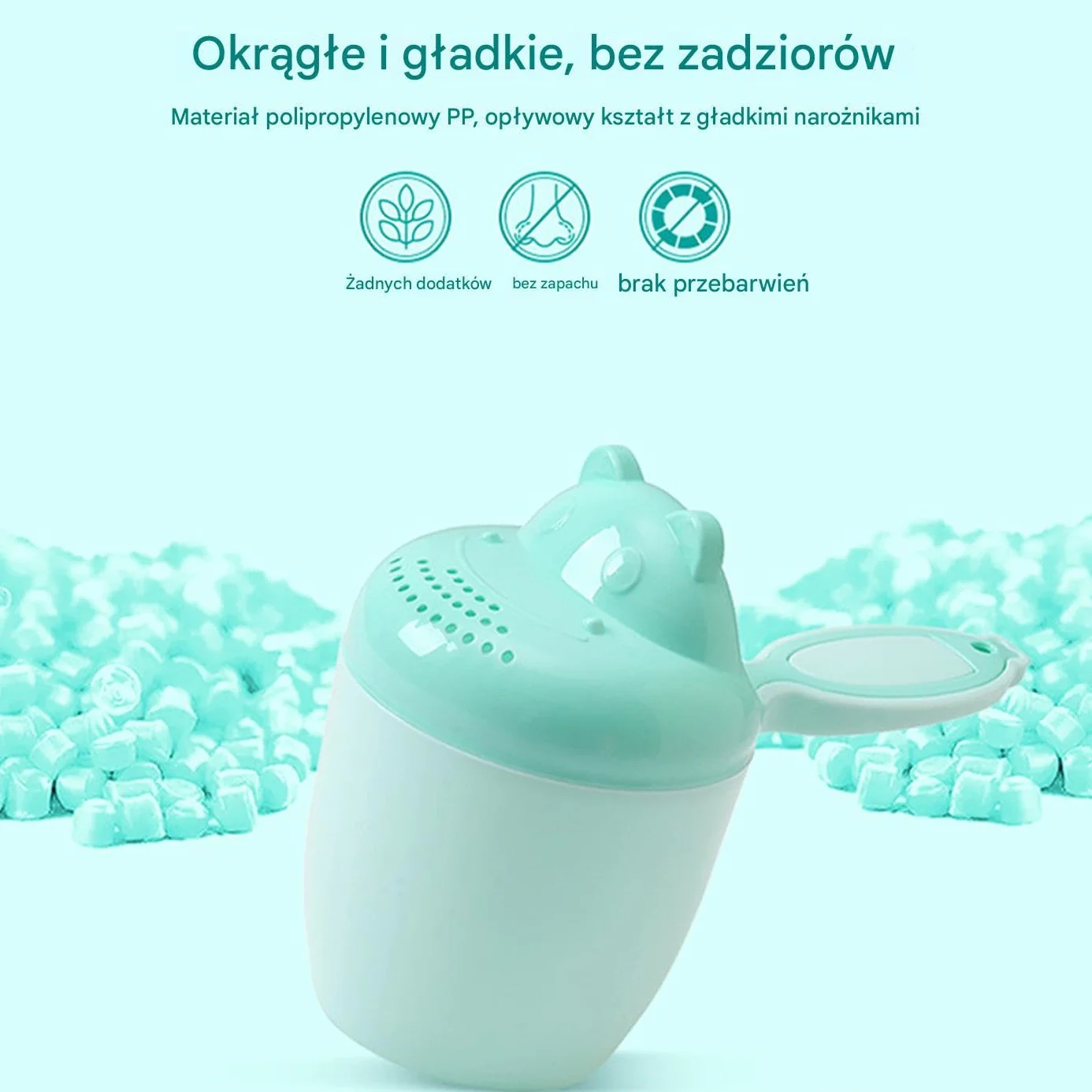Kubek do Kąpieli dla Niemowląt,Polewaczka Do Wody Dla Dzieci | Pogrubiony Lejek Z Zabawnymi Wzorkami Do Mycia Włosów Dziecięca Kąpiel Głowa
