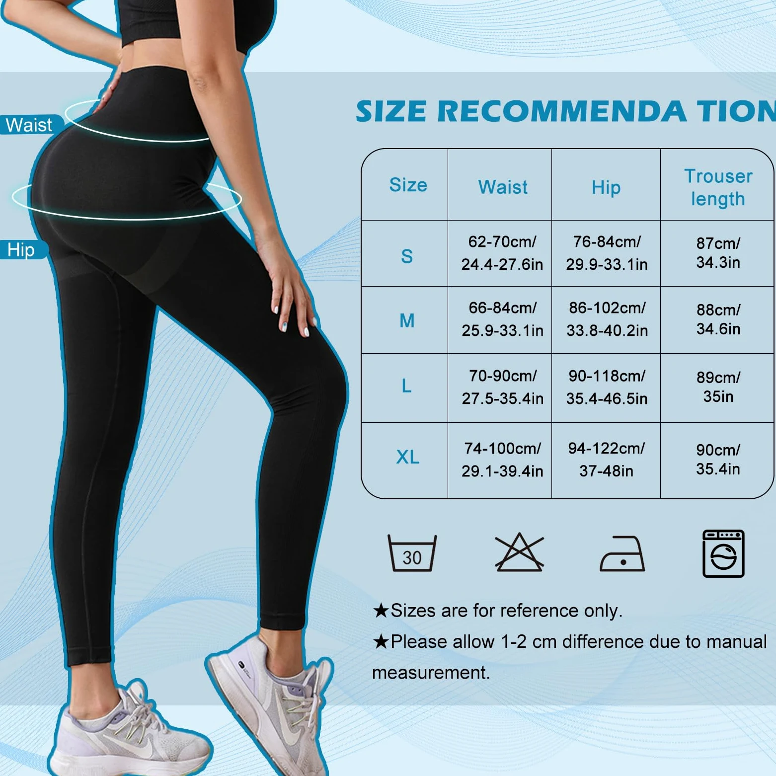 Lishang Sportowe legginsy damskie z wysokim stanem, nieprzejrzyste, z efektem Scrunch Butt, Push Up Booty, spodnie sportowe, bezszwowe, na siłownię, jogę, fitness, sportowe legginsy