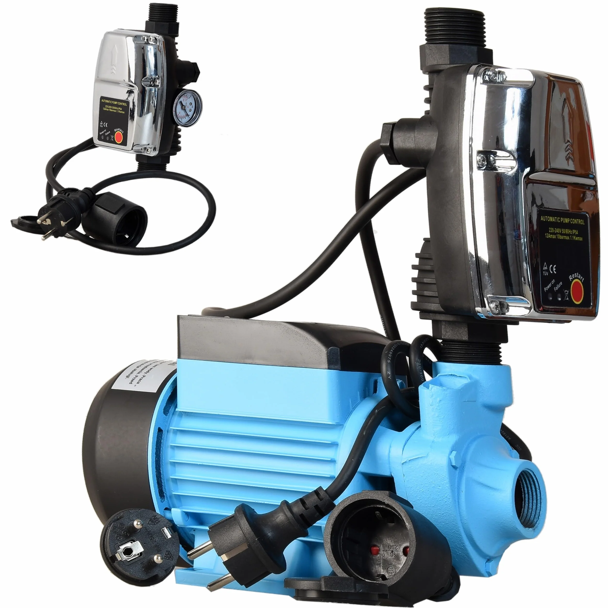 Pompa Hydroforowa AQB 60 (370 W, 2100 l/h, max. podnoszenie 39 m) Powierzchniowa Ssąca do Wody z Automatem Sterującym