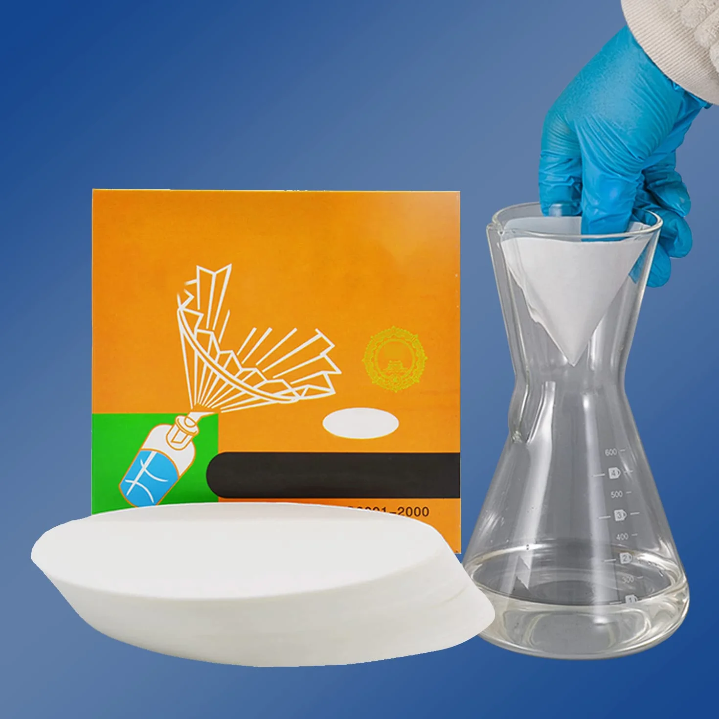 100 sztuk papieru filtracyjnego laboratoryjnego, okrągłe, filtry laboratoryjne, średnica 9 cm, krążki papierowe o średniej prędkości przepływu do zastosowań laboratoryjnych, zastosowań