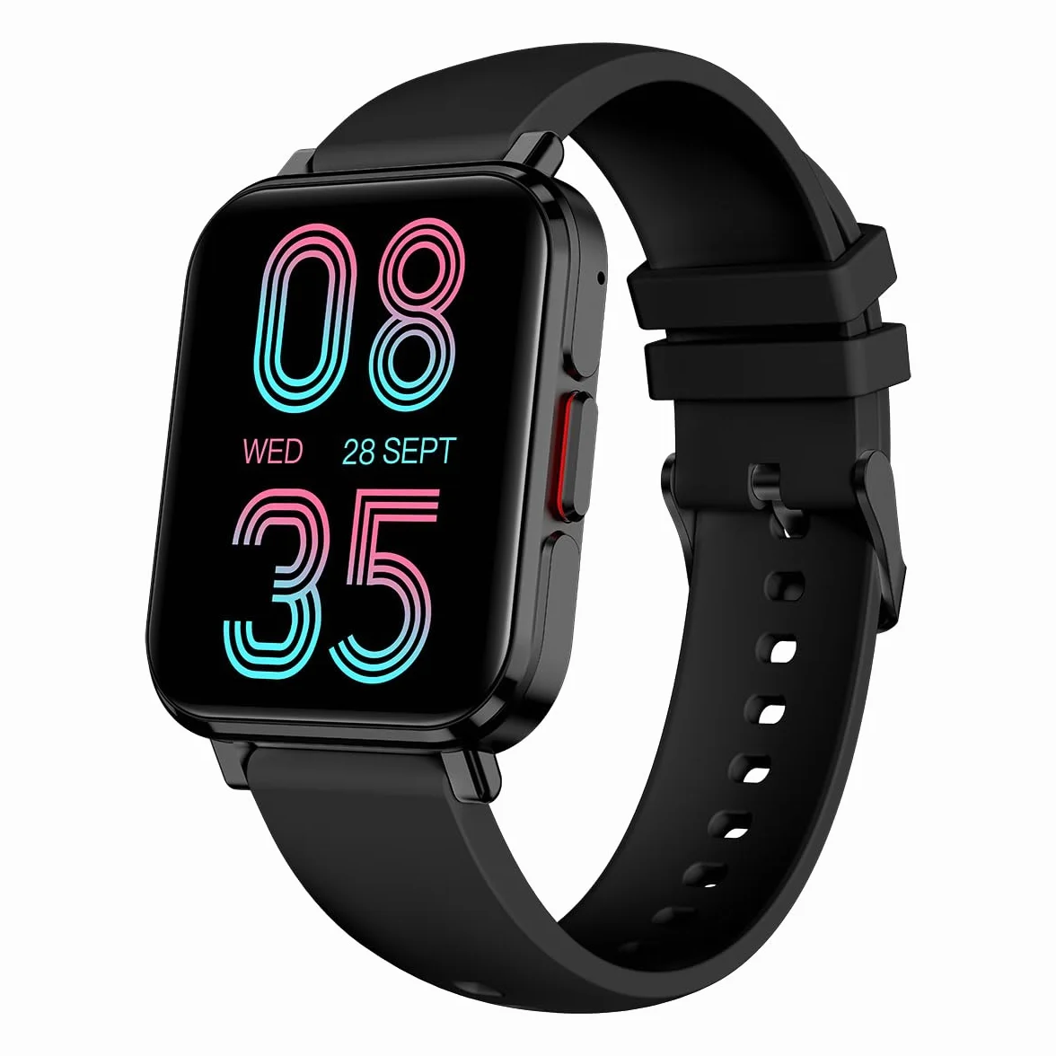 myPhone Watch LS wodoodporny, elegancki, sportowy, wytrzymały smartwatch, czarny, z dużą baterią do 10 dni, Czarny, 1.85, Pasek.