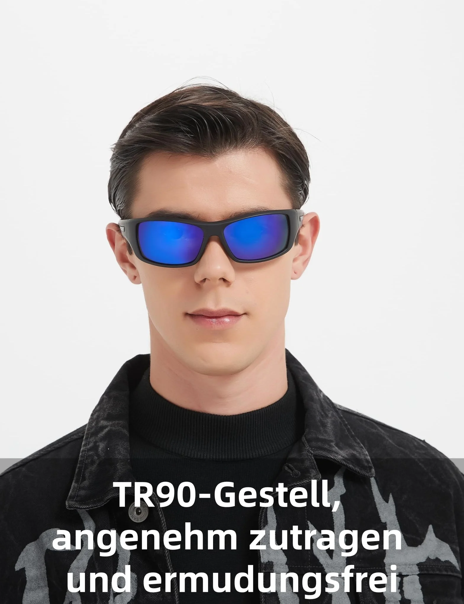 PUKCLAR Okulary przeciwsłoneczne męskie z polaryzacją okulary sportowe okulary rowerowe okulary kierowcy UV400 ochrona Cat 3 TR90