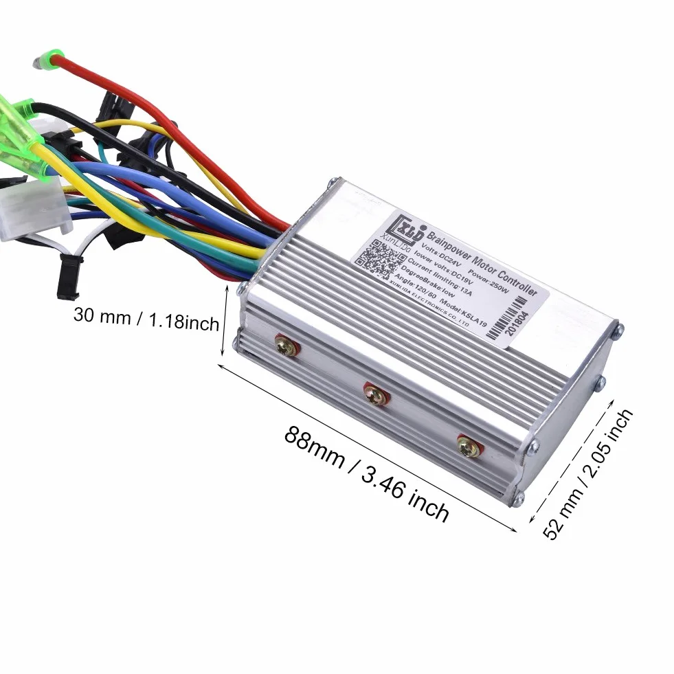 24 V 13 A 250 W bezszczotkowy sterownik silnika ze stopu aluminium, regulator prędkości silnika do roweru elektrycznego, hulajnogi elektrycznej