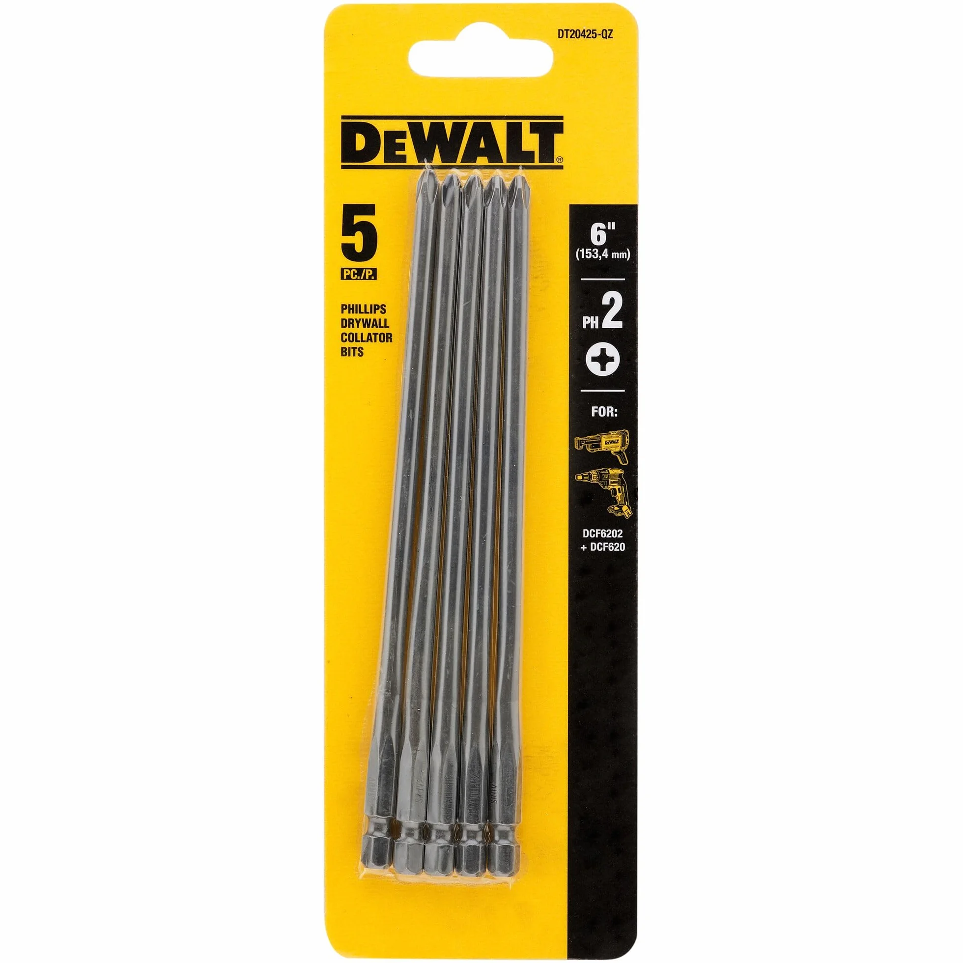 Dewalt - 5 uchwytów do bitów Ph2 153mm - DT20425-QZ