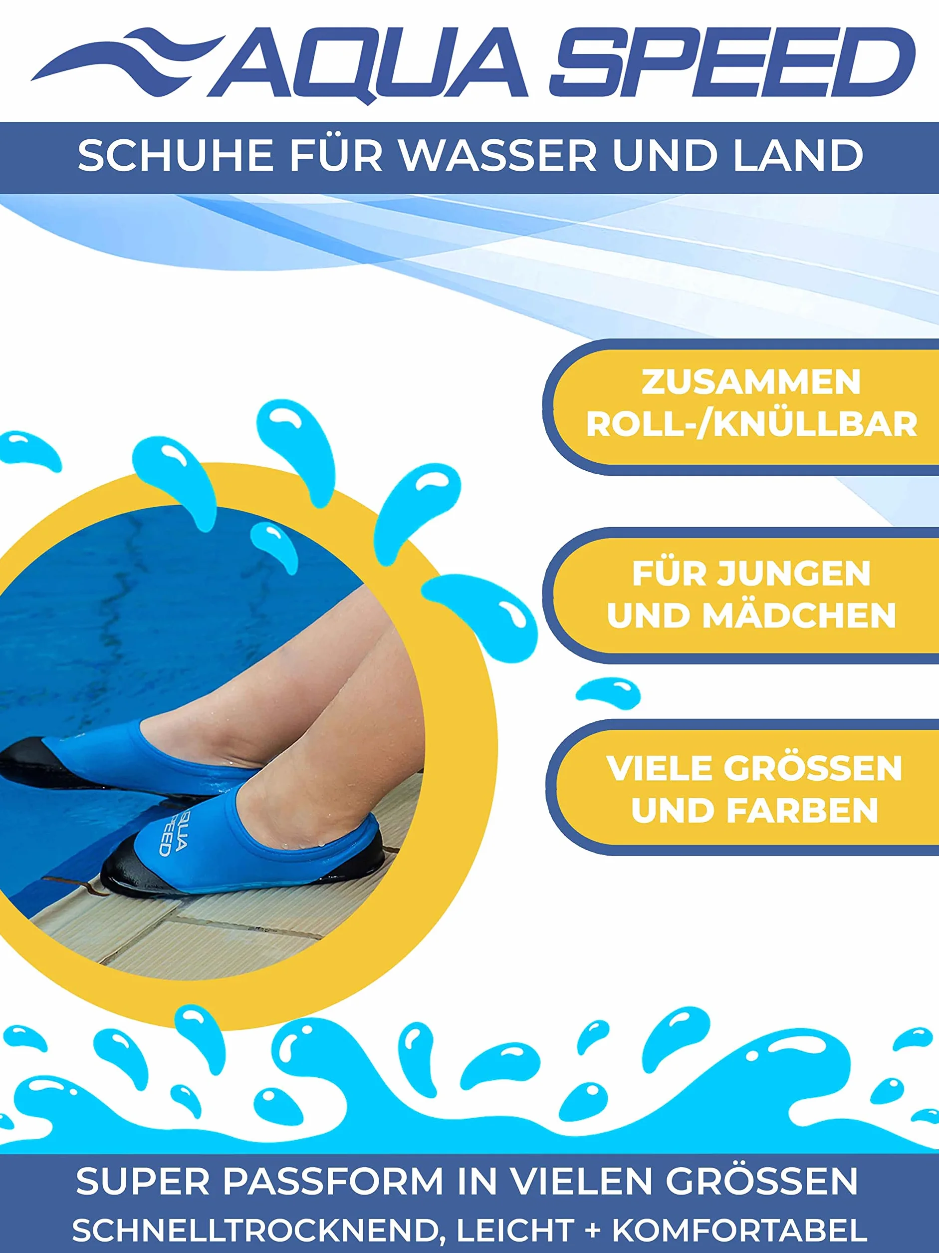 Aqua Speed NEO SOCKS dla dzieci 20-29 neoprenowe antypoślizgowe lekkie