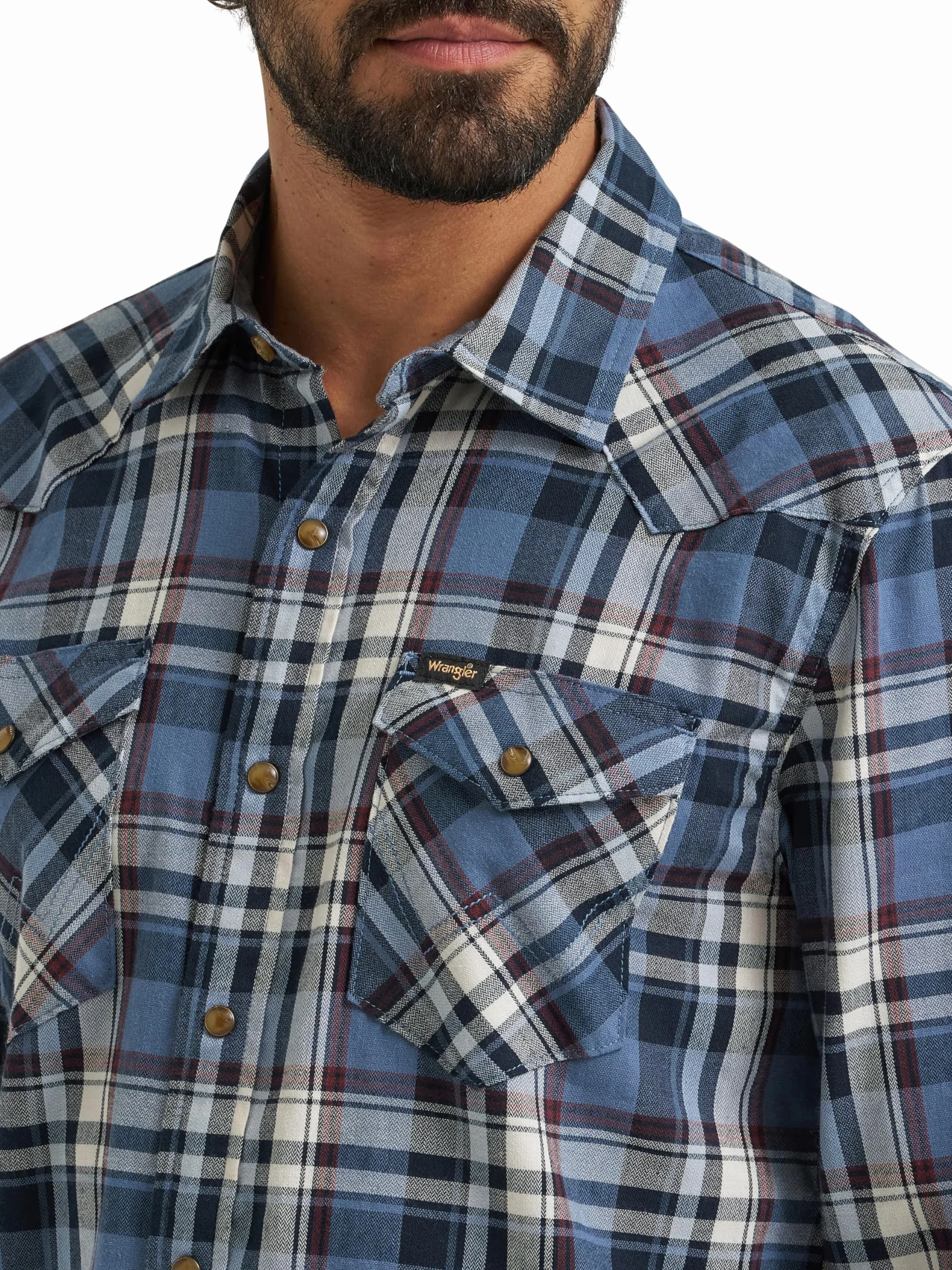 Wrangler Męska kultowa koszula dżinsowa o regularnym kroju, Midnight Navy, L