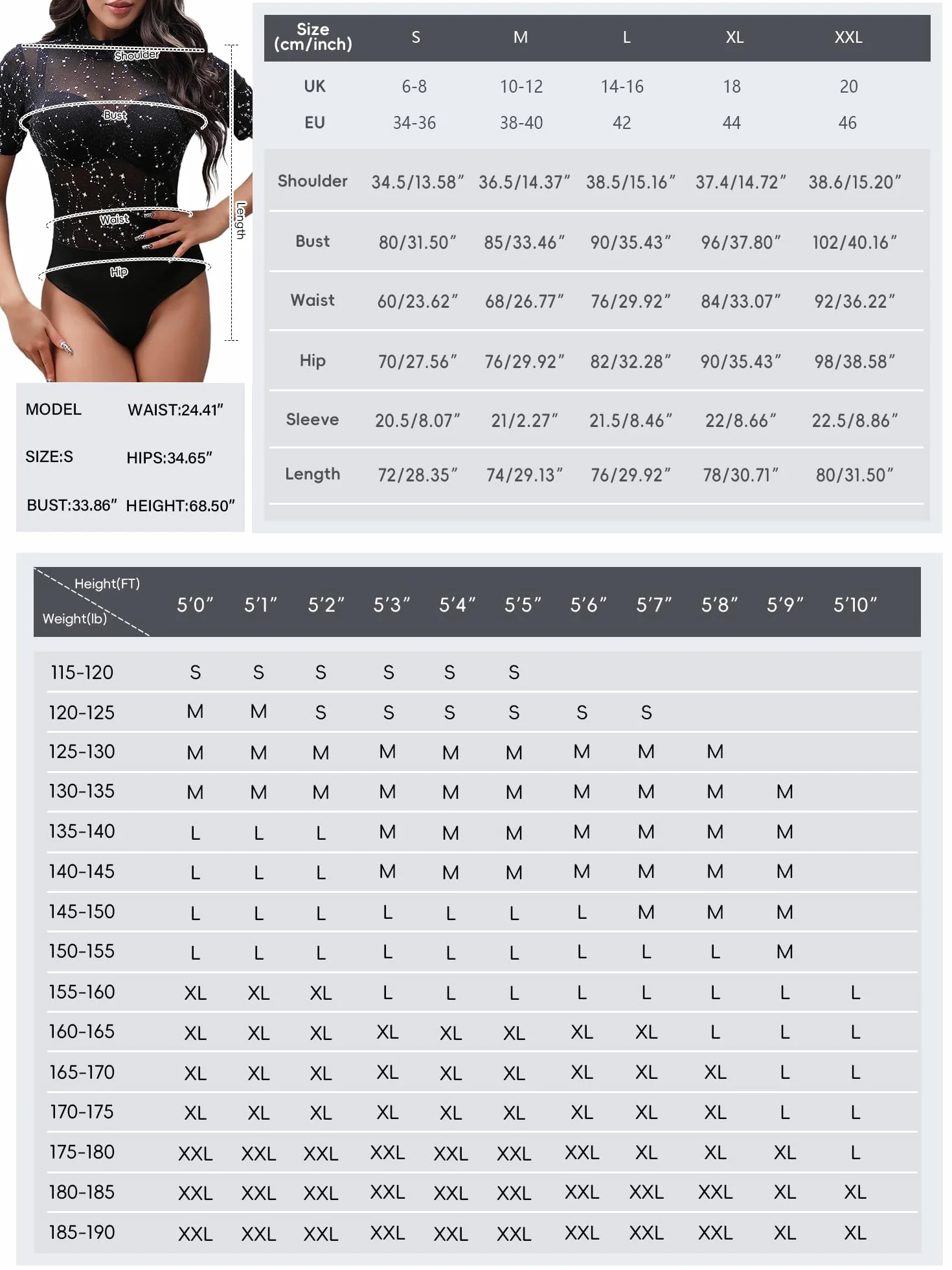 Elegancki Przezroczysty Sheer Mesh Bodysuit Top Club Party Bodycon Bluzka