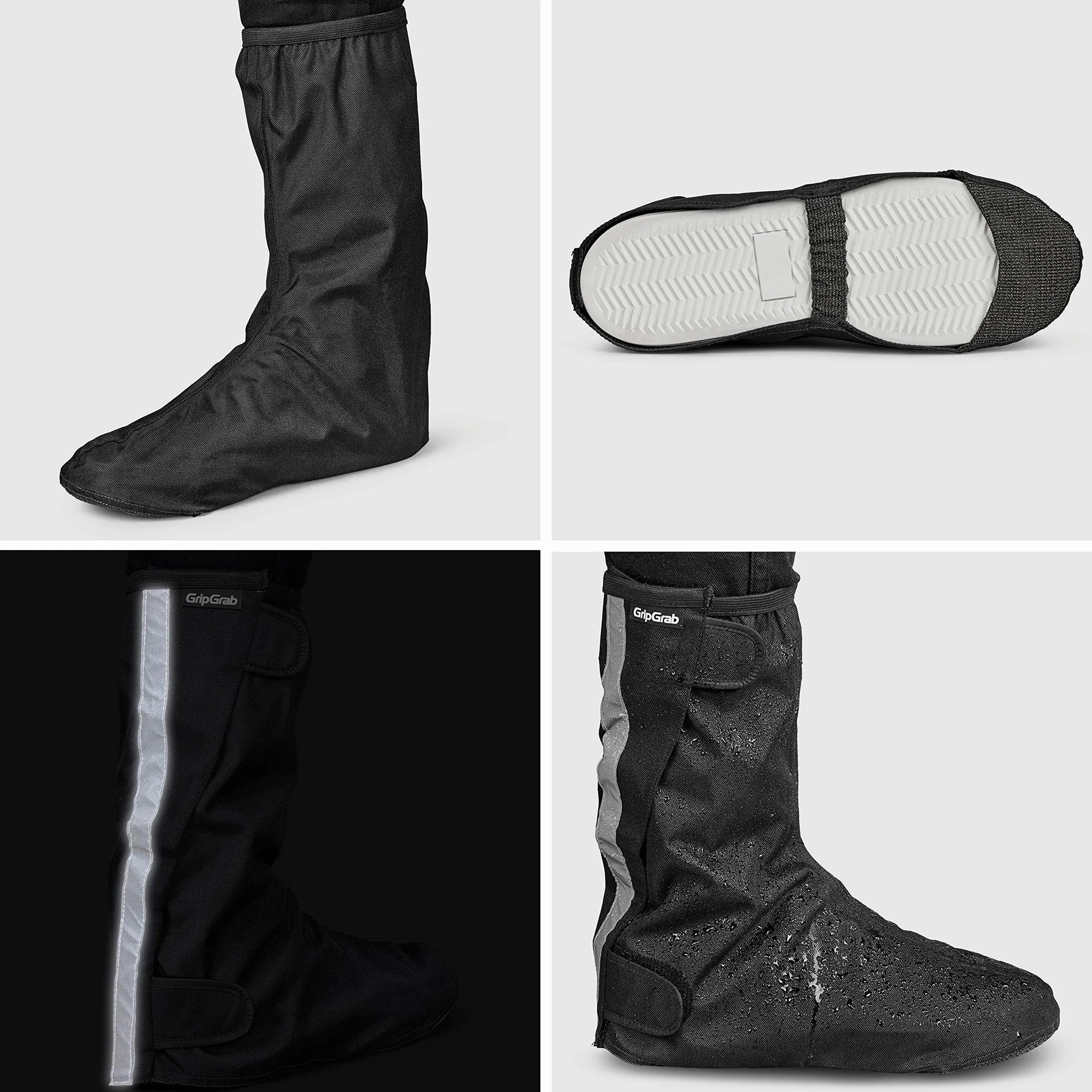 GripGrab Dryfoot 2nd Edition ochraniacze na buty dla dorosłych, wodoszczelne, ochrona przed deszczem, ochraniacze na koła, czarne, XL (44/45)