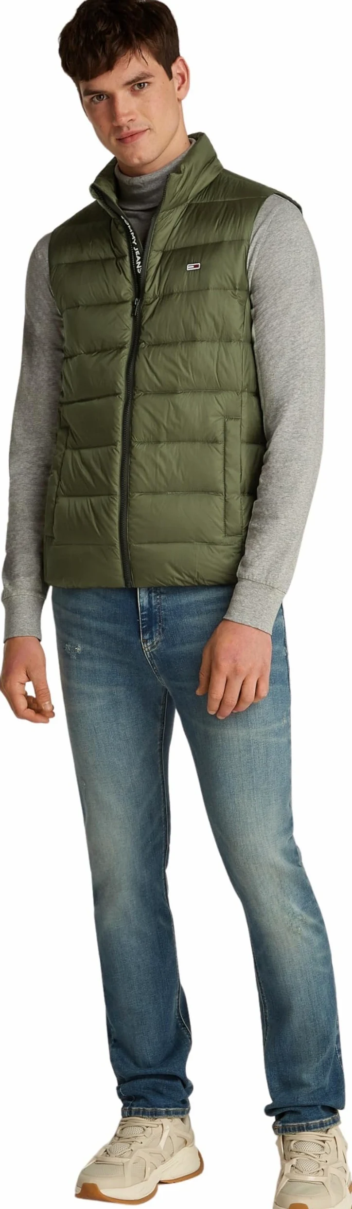Tommy Jeans Tjm Lt Down Vest Ext Dm0dm20663, zielona (Fatigue Green), XS męska, Zielony (Fatigue Green), XS