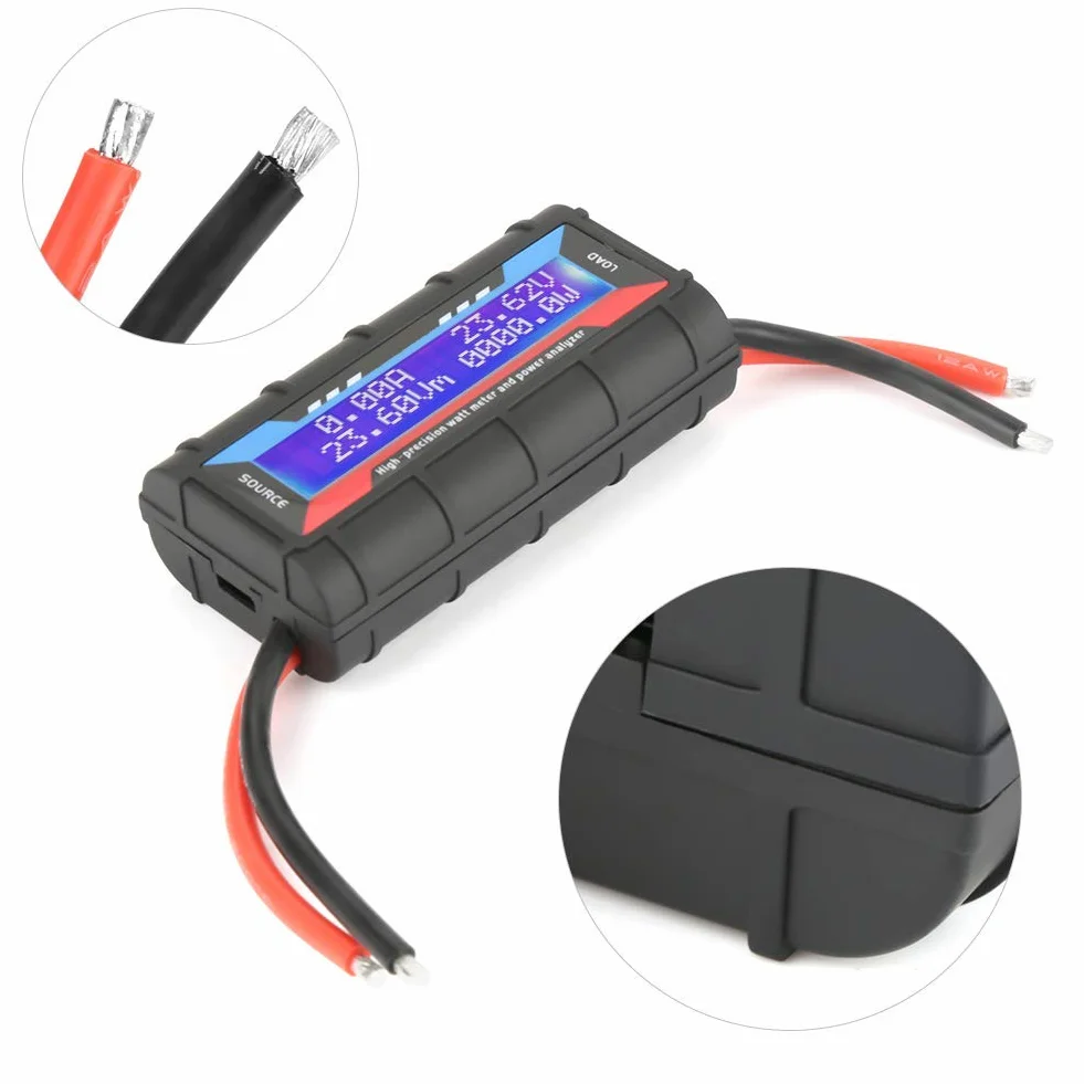 4.8V ~ 60V 150A Watomierz o Wysokiej Dokładności do Panelu Słonecznego, Watomierz Słoneczny Watomierz Analizator Mocy Wyświetlacz Miernika Mocy 12 V Watomierz Miernik Napięcia
