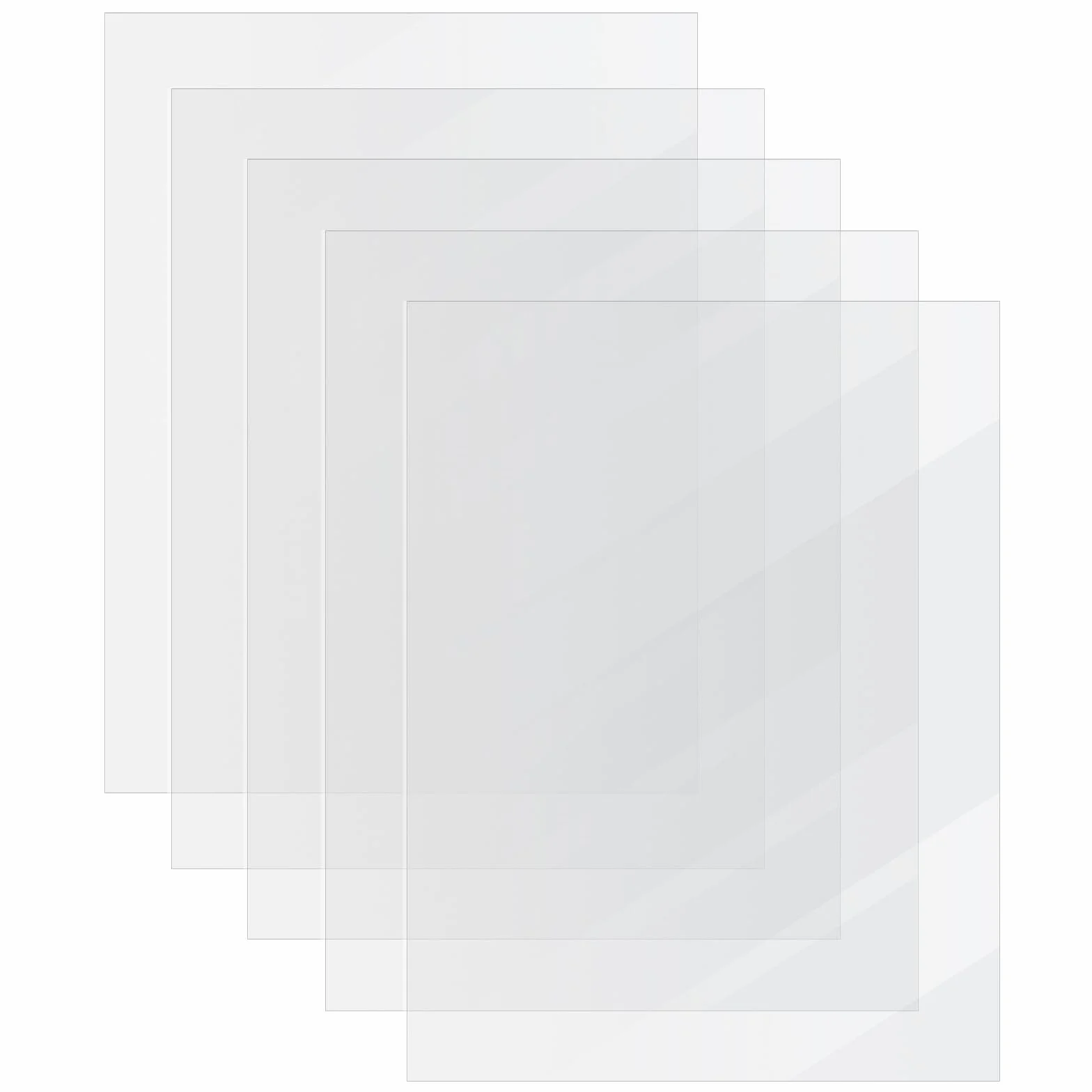 5 sztuk płyt ze szkła akrylowego A4 Przezroczyste płyty akrylowe o grubości 1,5 mm, płyty z tworzywa sztucznego, przezroczysta płyta akrylowa do wyświetlaczy, ramek, malarstwa, wystaw projektowych