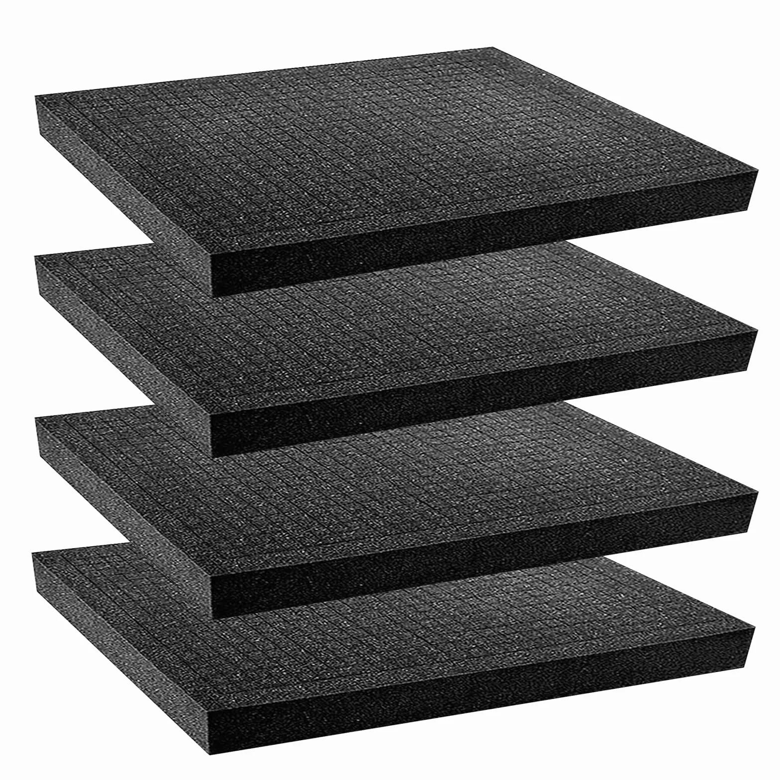 4 sztuki pianki rastrowej w kostce, wkładka piankowa, narzędzie do samodzielnego docinania, pianka do aparatu i narzędzi, 405 x 305 x 10 mm x 4