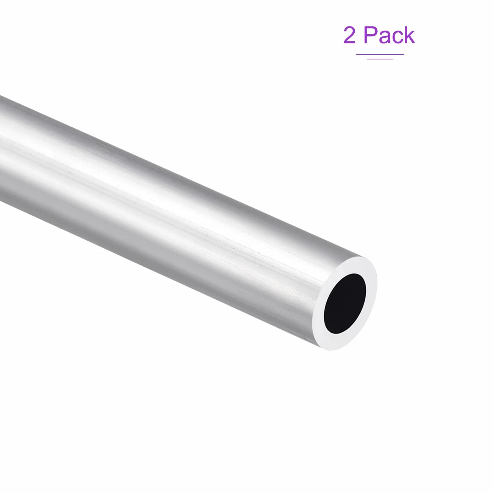 DMiotech 2-pak (12 mm śr. x 8 mm ID) 6063 aluminiowa okrągła rura o długości 200 mm przemysłowe metalowe rury do maszyn rama budowa projektów DIY