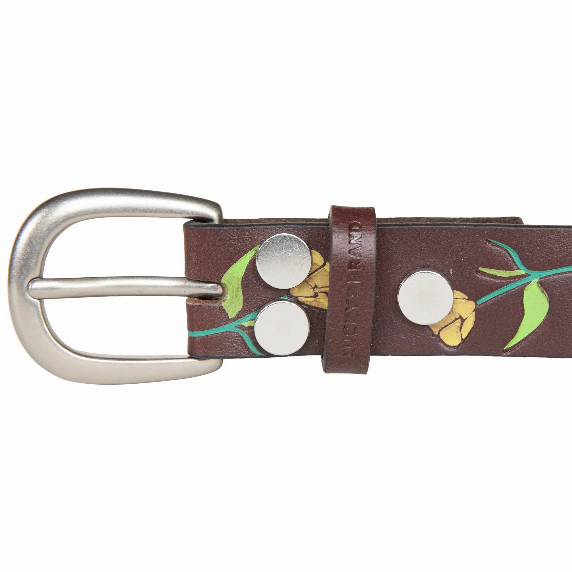 Lucky Brand Pasek Kobiety Skórzany pasek z tłoczonym paskiem