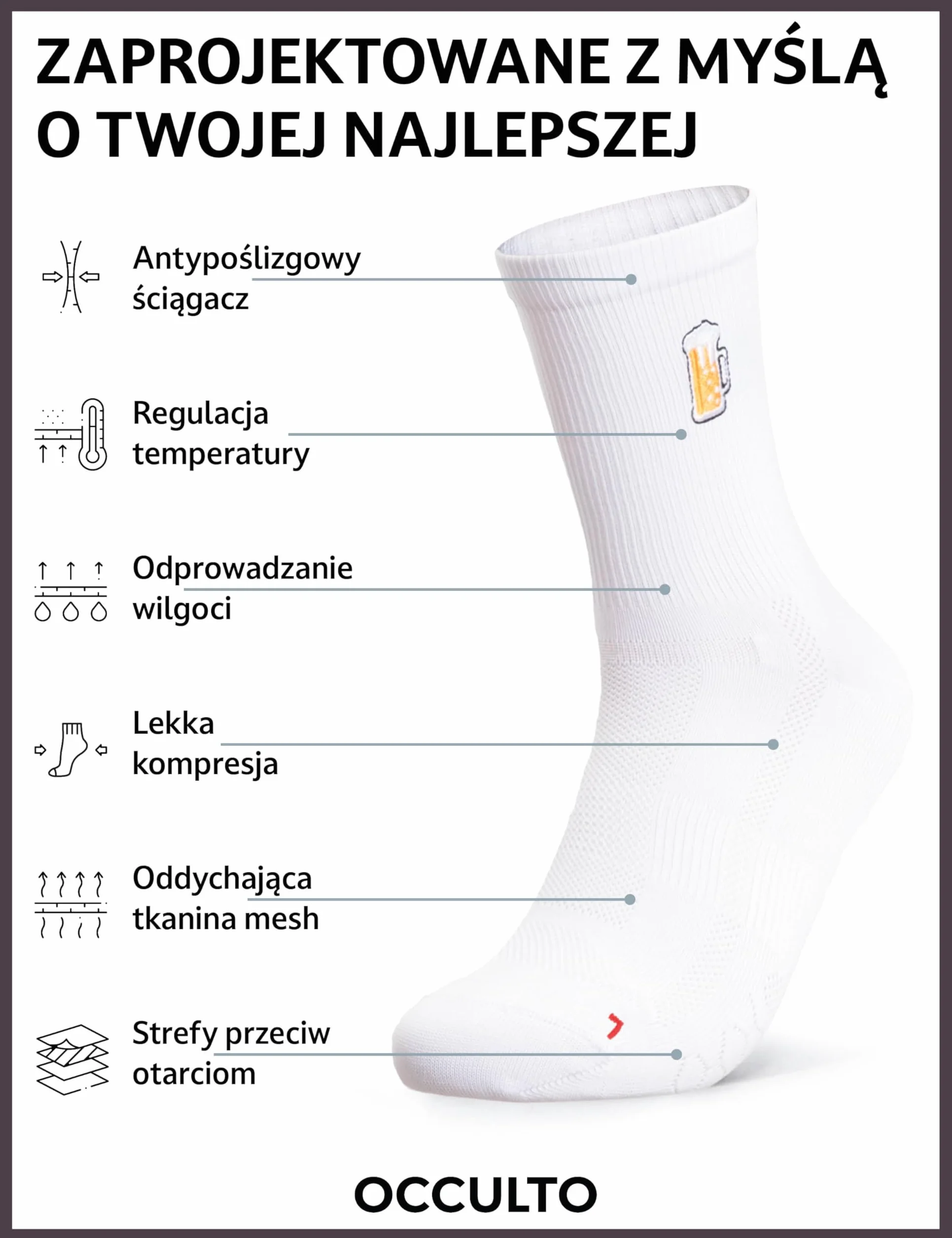 Occulto Skarpety kolarskie 2 pak Damski Męskie