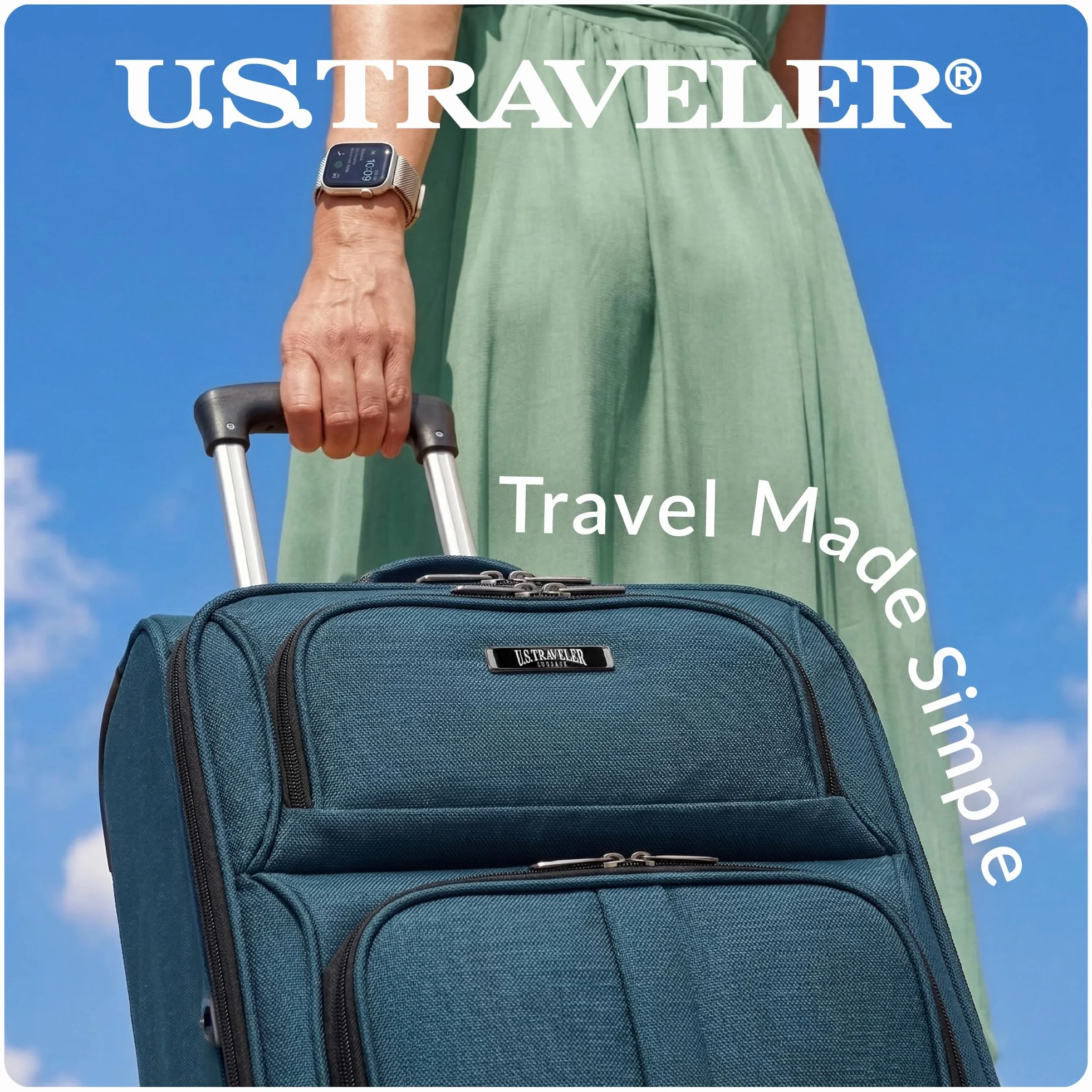U.S. Traveler Rio lekka walizka podręczna na kółkach 50 cm Kamuflaż