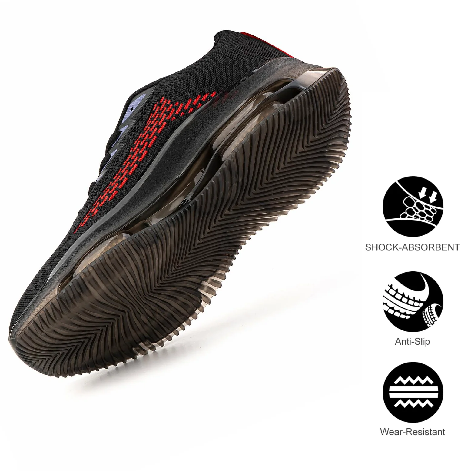 Hitmars Sneakersy męskie do biegania, buty sportowe, oddychające, lekkie buty do chodzenia, do aktywności na świeżym powietrzu, buty do biegania, sportowe, sneakersy, czarne, niebieskie, rozmiar 39-48