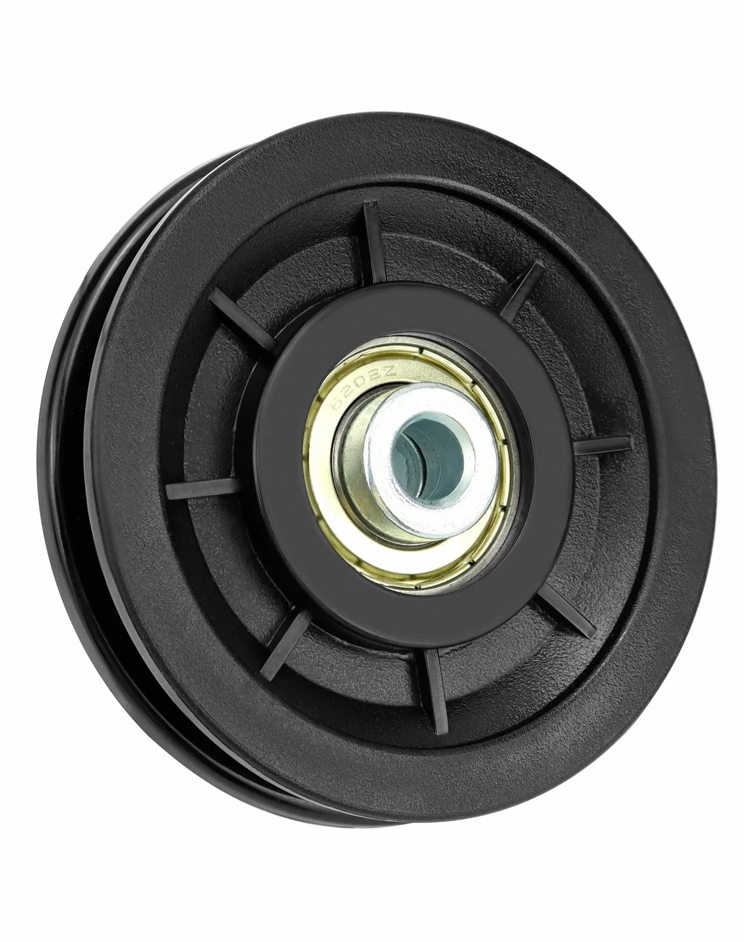 QWORK® 4szt. Koło pasowe z nylonu 90 mm Uniwersalne koło pasowe z łożyskiem Koło pasowe z liną stalową do bramy garażowej maszyny kablowej