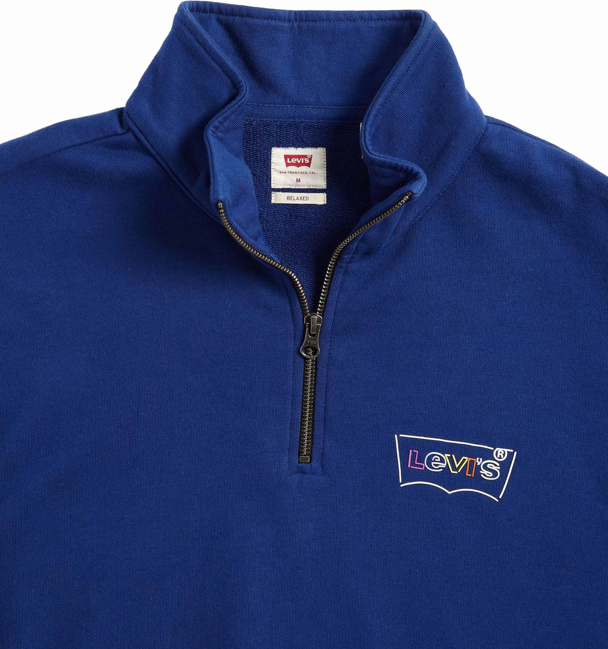 Levi's Mężczyźni Rlxd Graphic 1/4 Zip Pkt 0, Batwing Sodalite Blue, XS